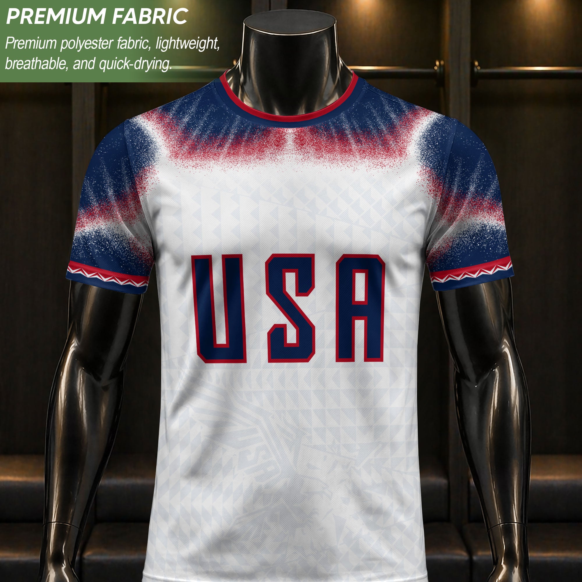 Custom USA Adult Soccer Jersey Personalized Football Shirt with Name and Number - Rust Field Wear