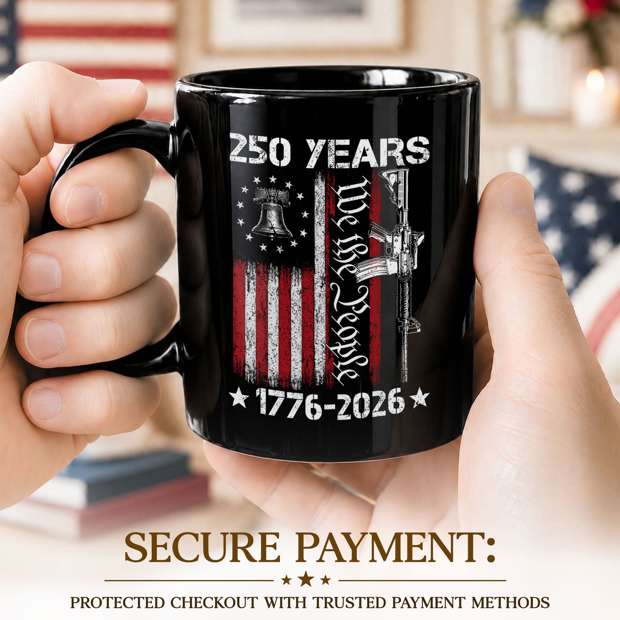 250 Years 1776 2026 Mug We The People Patriotic American Ceramic Cup Gift