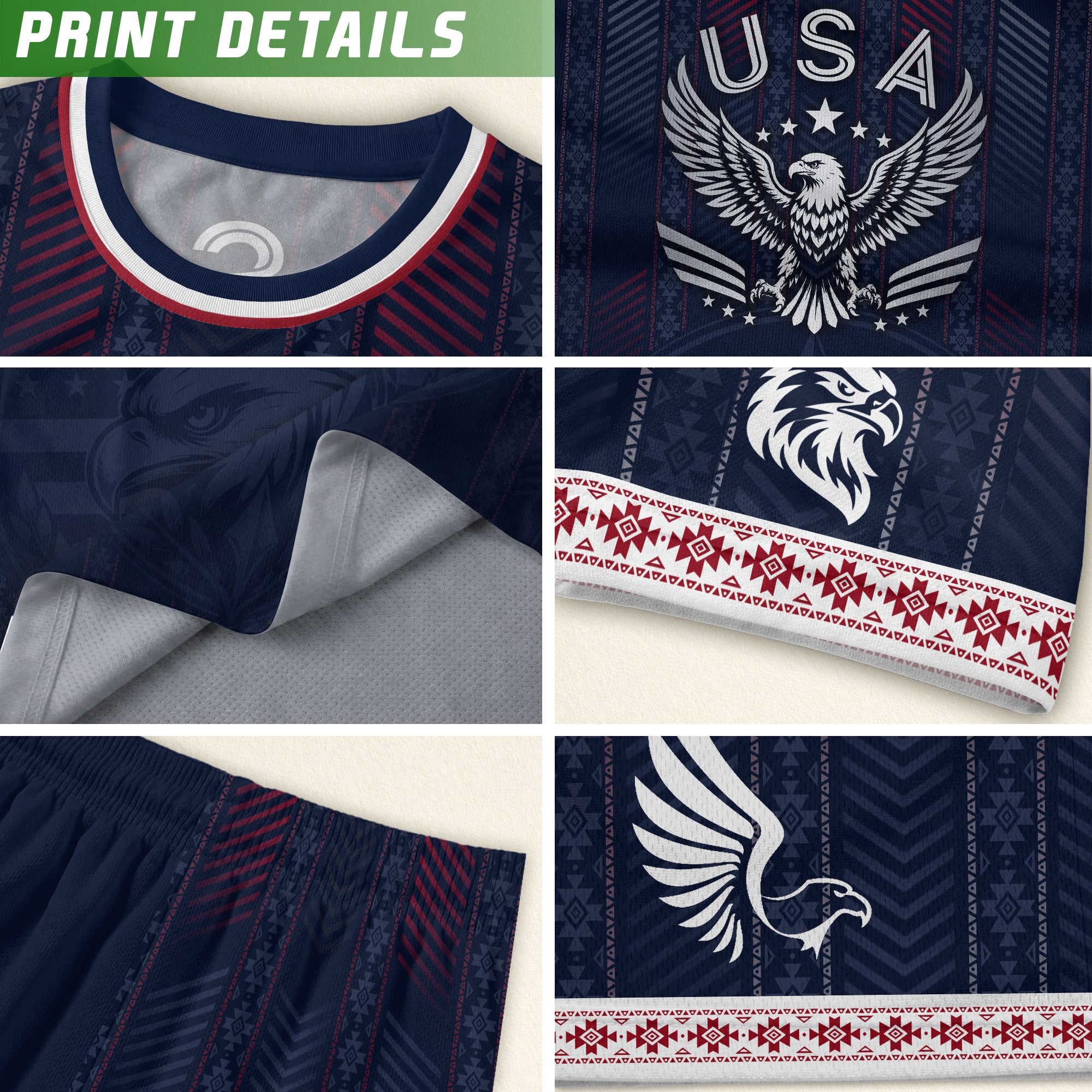 United States Soccer Jersey Kids Set Navy Soccer Ball Patriotic Youth Football Outfit Kit