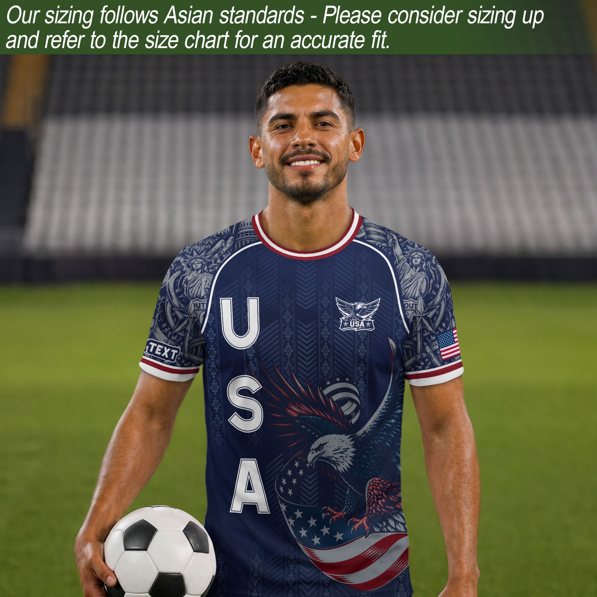 USA Eagle Soccer Jersey Style Adult Shirts Custom Name Number Personalized Top