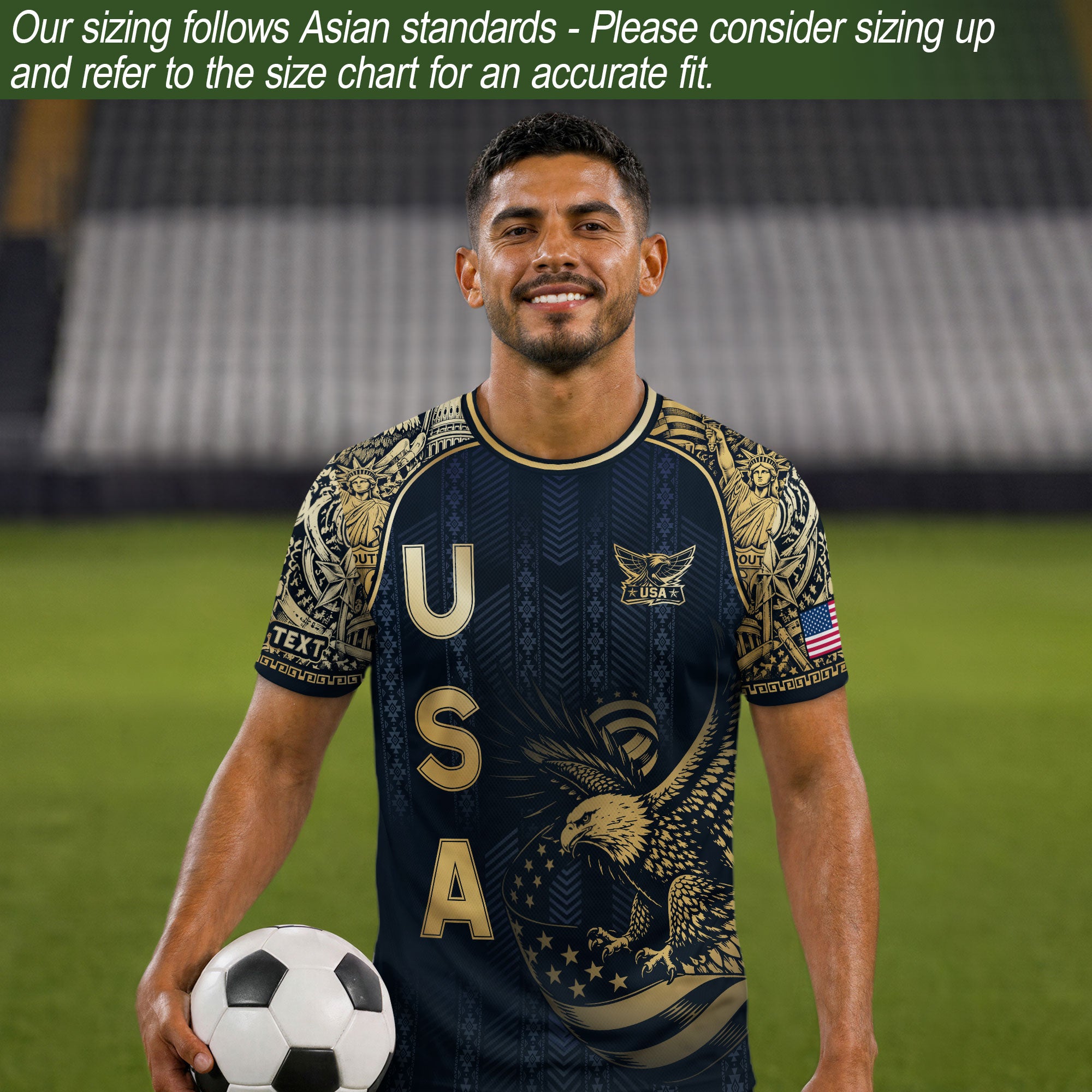 USA Eagle Soccer Jersey Style Adult Shirts Custom Name Number Personalized Activewear