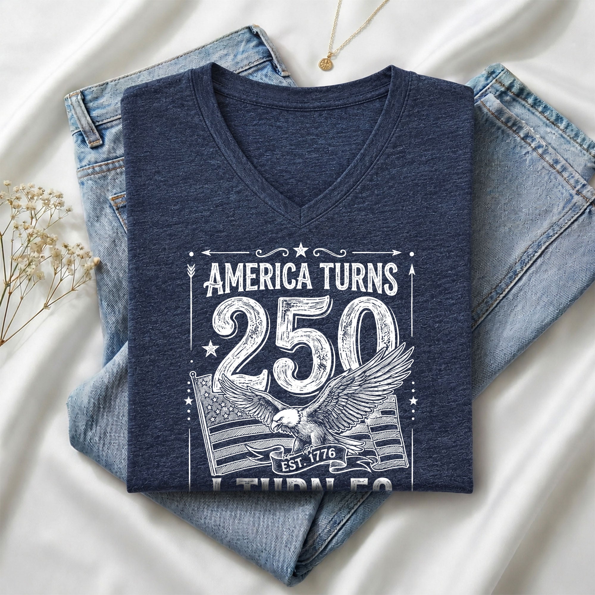 Retro USA 250 Years Celebration Tee – Turning 50 in 2026 Shirt