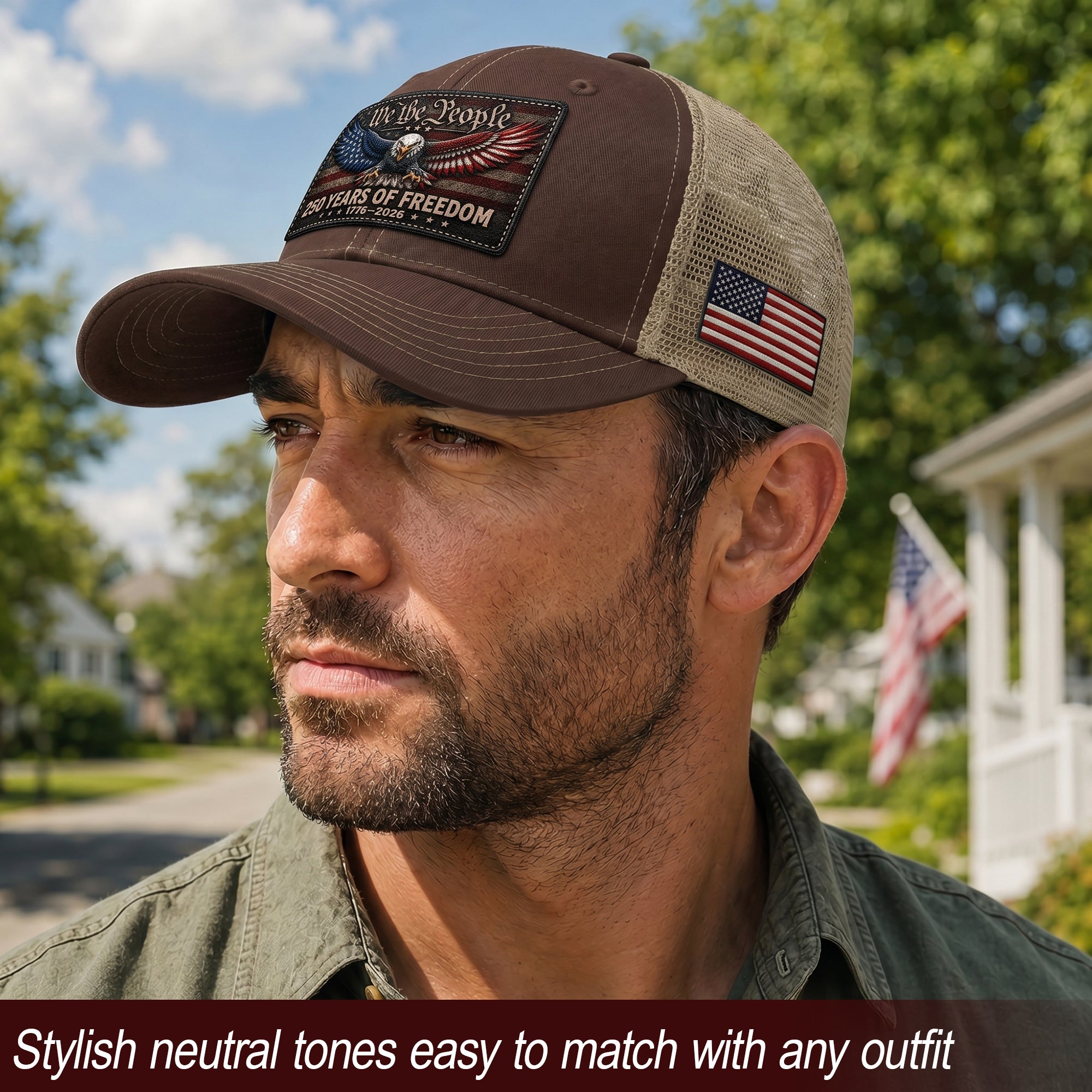 We The People 250 Years Of Freedom Hat - US Patriotic 1776-2026 American Flag Cap