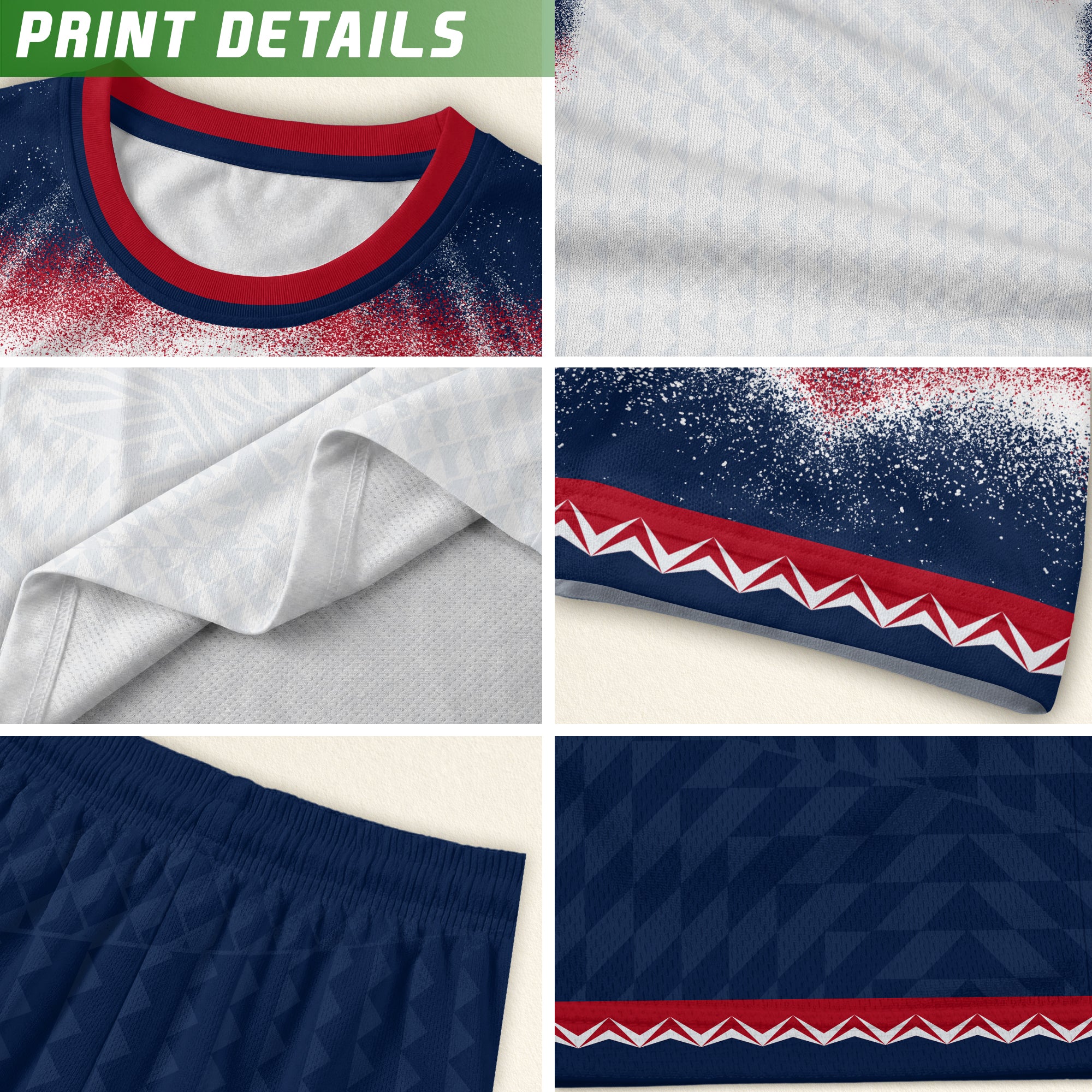 Kids USA Soccer Jersey White Youth Red Blue Patriotic Football Tee Shirt