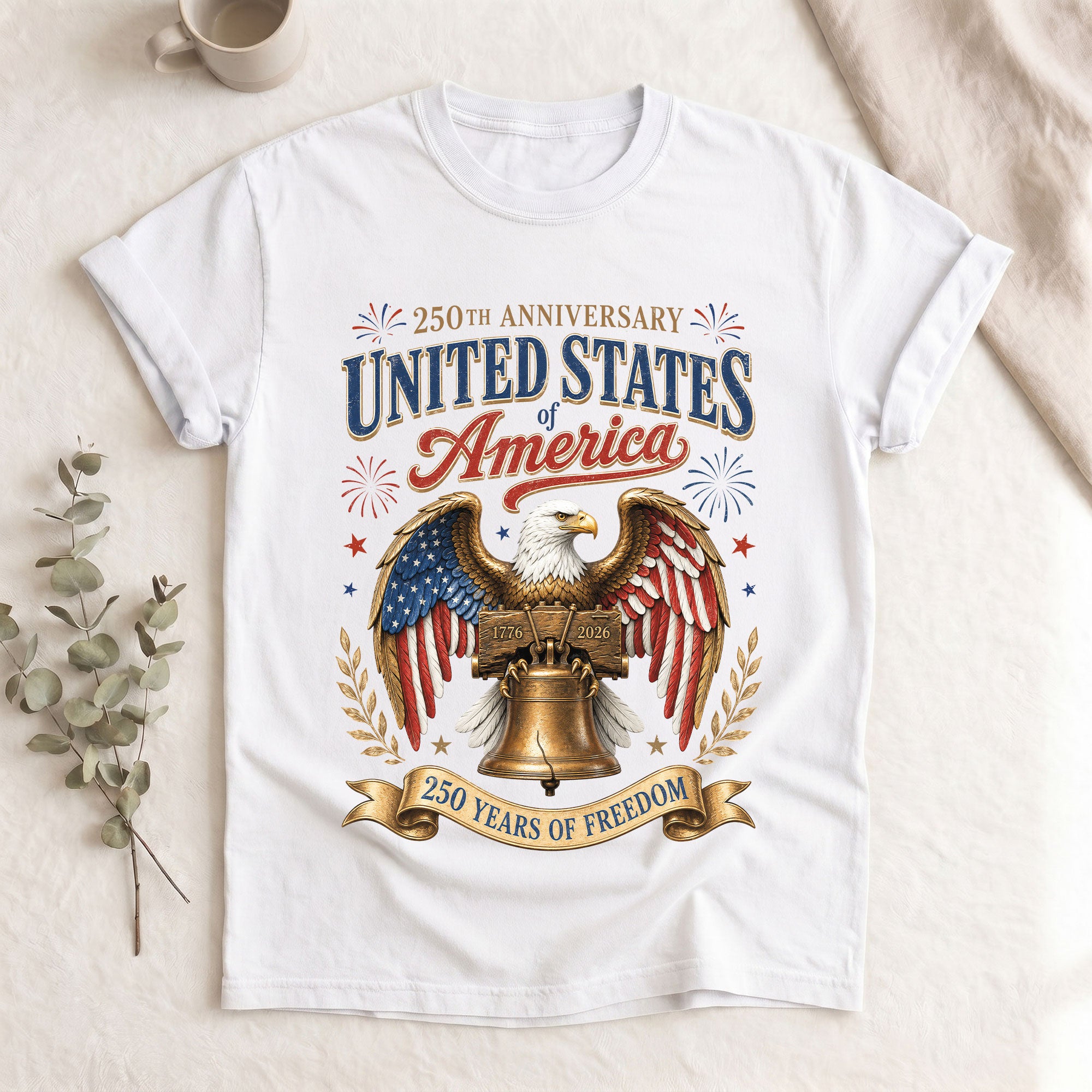 United States of America Shirt Liberty Bell Eagle 250th Anniversary Vintage Tee 1776 2026