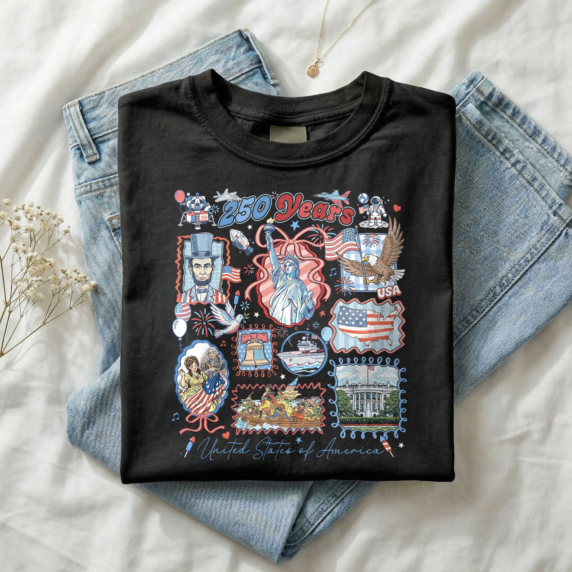 Vintage 1776-2026 USA Freedom Shirt - 250th Anniversary Retro Patriotic Gift