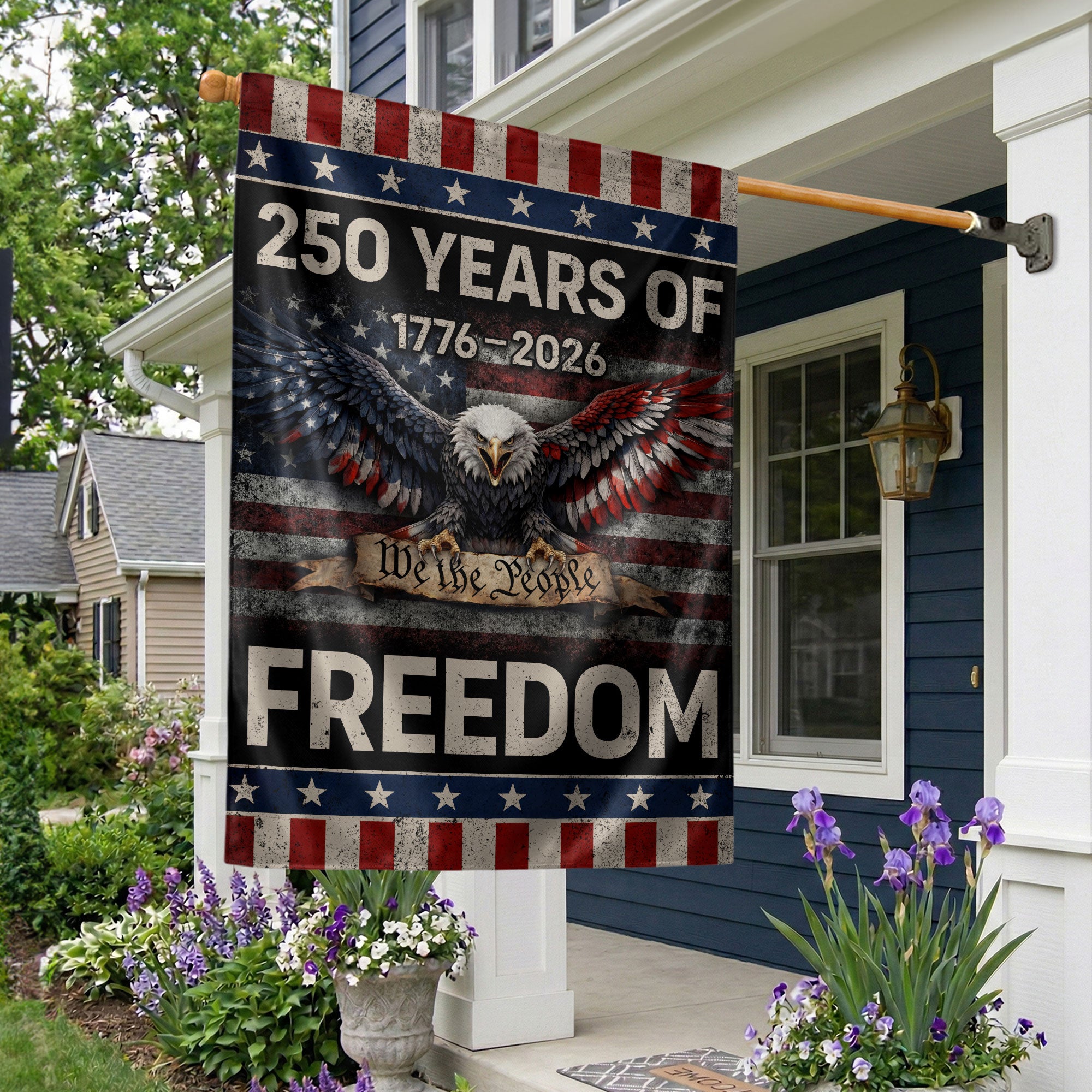 250 Years of Freedom Garden Flag We The People Eagle 1776-2026 Patriotic 250th Anniversary USA Flag