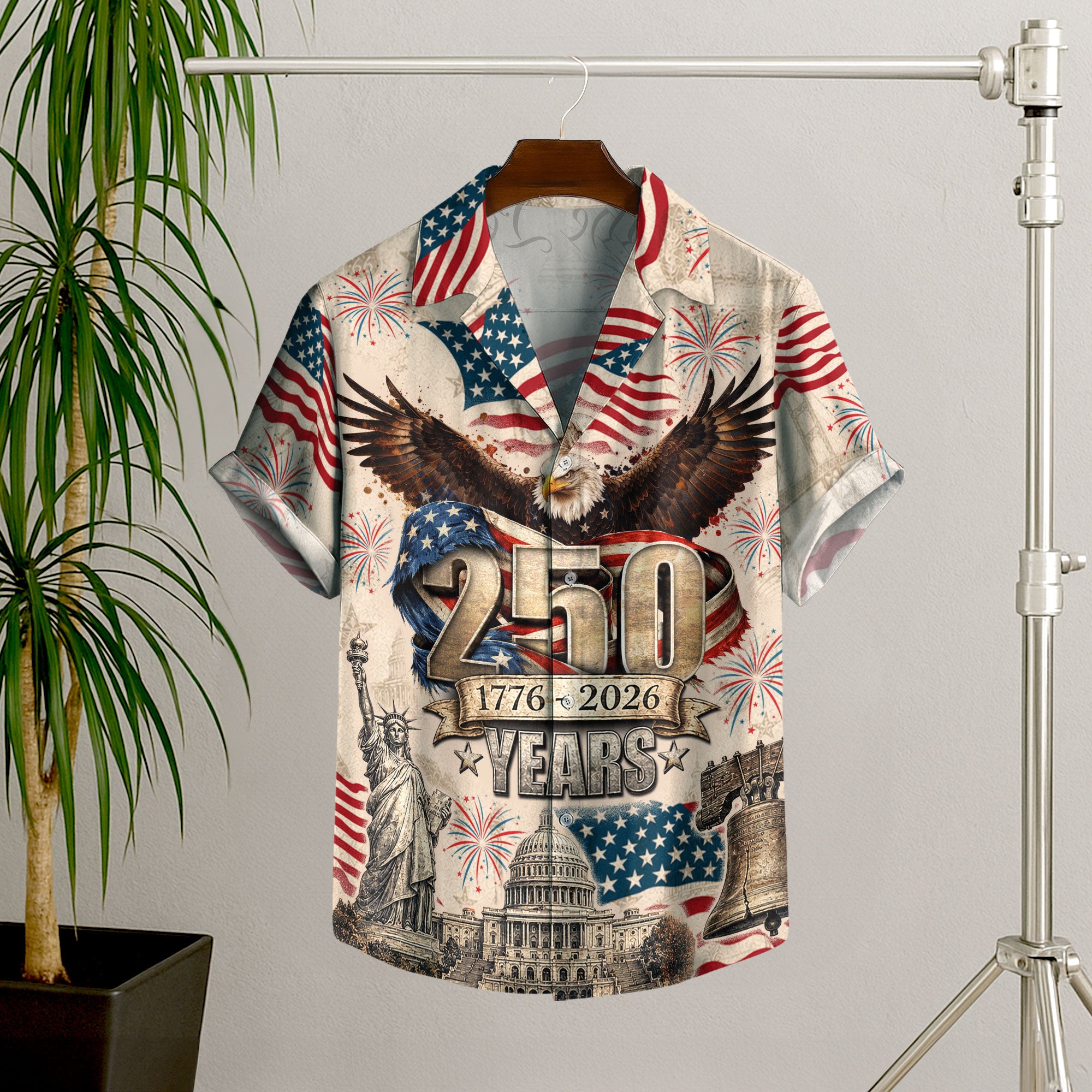 250 Years of America 1776–2026 Hawaiian Shirt – Patriotic Eagle Edition