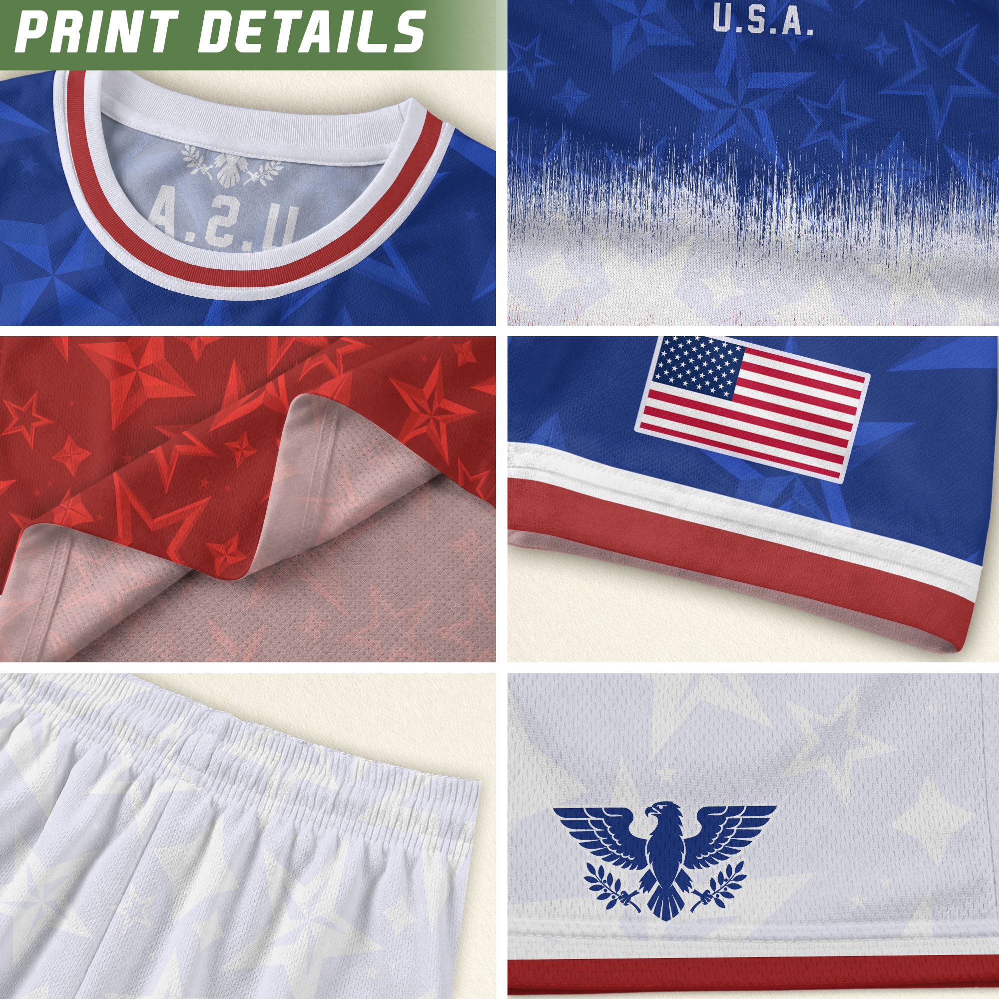 Navy Orange USA Soccer Jersey Patriotic Stars Stripes American Football Shirt Fan Apparel Tee