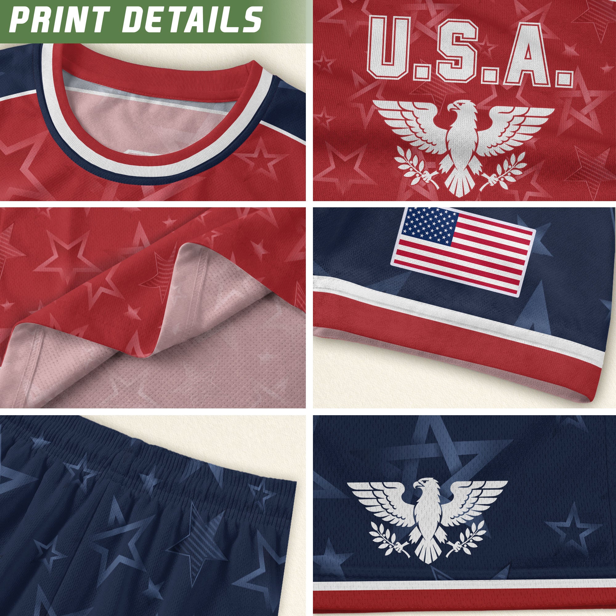 Orange Navy USA Soccer Jersey Men Patriotic United States Football Shirt White Eagle Crest Gift
