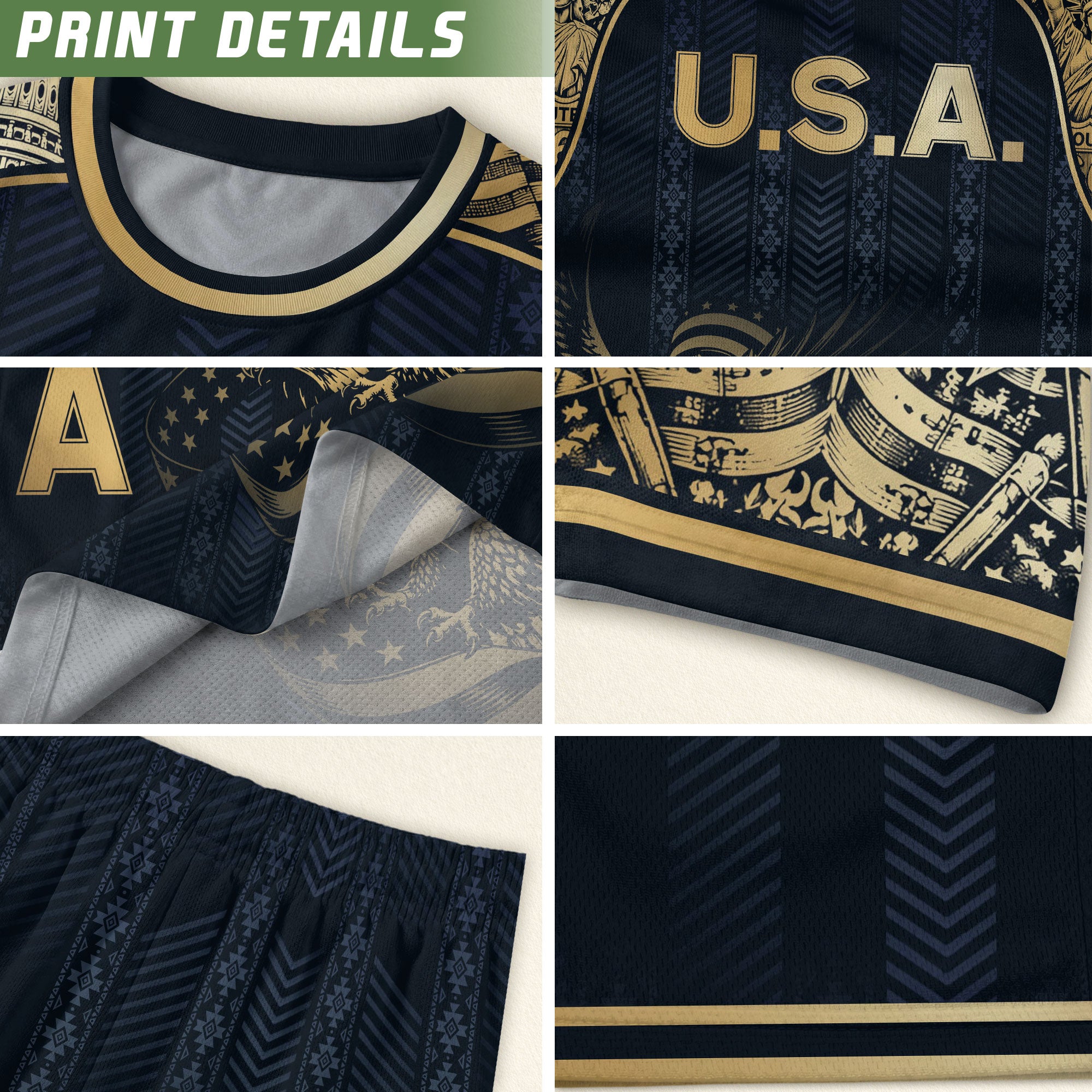 Adult Soccer Jersey Blue Edition Elite Eagle Emblem Patriotic Athletic Sport Top