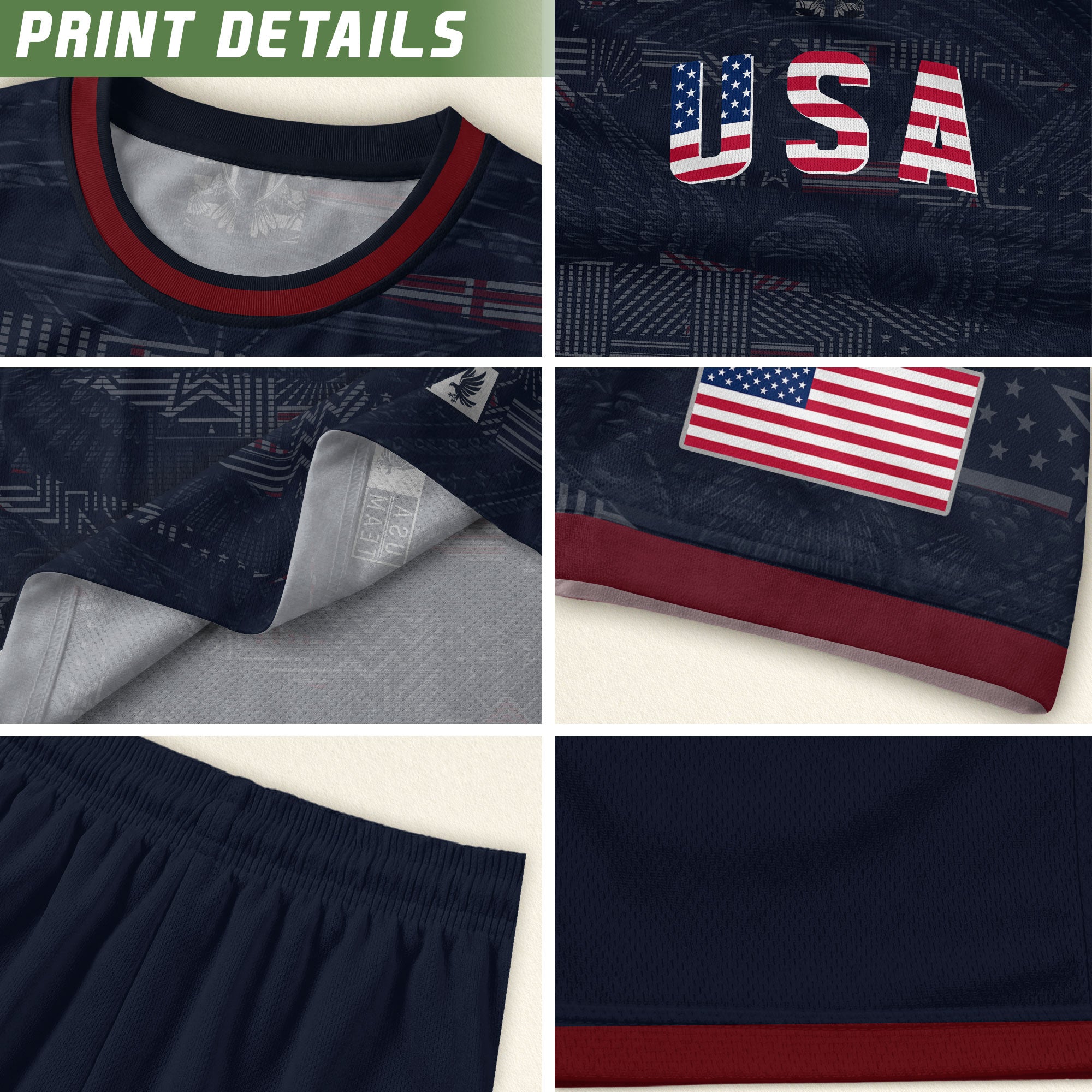 Adult Men Women USA Soccer Jersey Patriotic Flag Letters United States Fan Shirt
