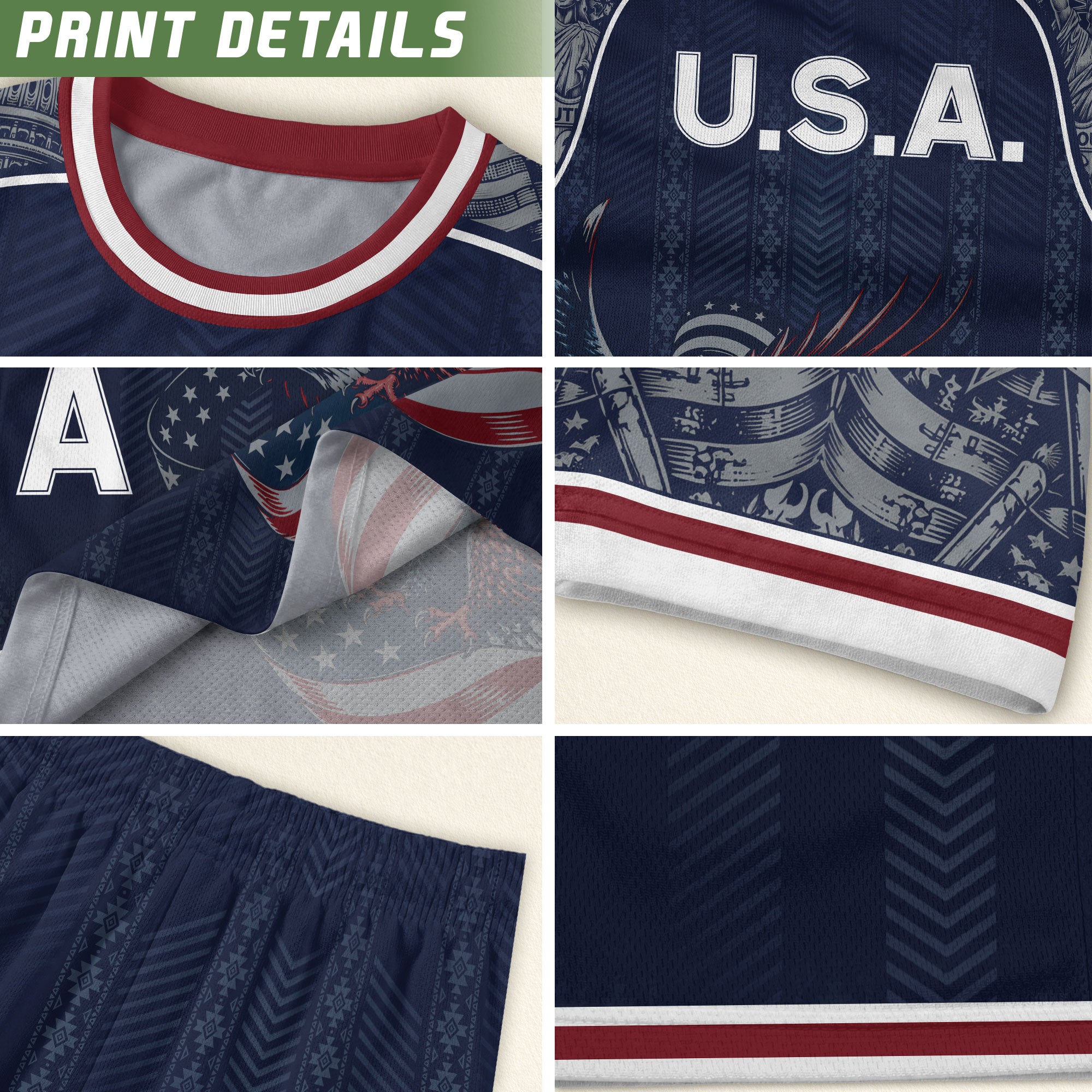 Navy Blue USA Soccer Jersey Bald Eagle Football Shirt Patriotic American Flag Sports Fan Apparel for Men