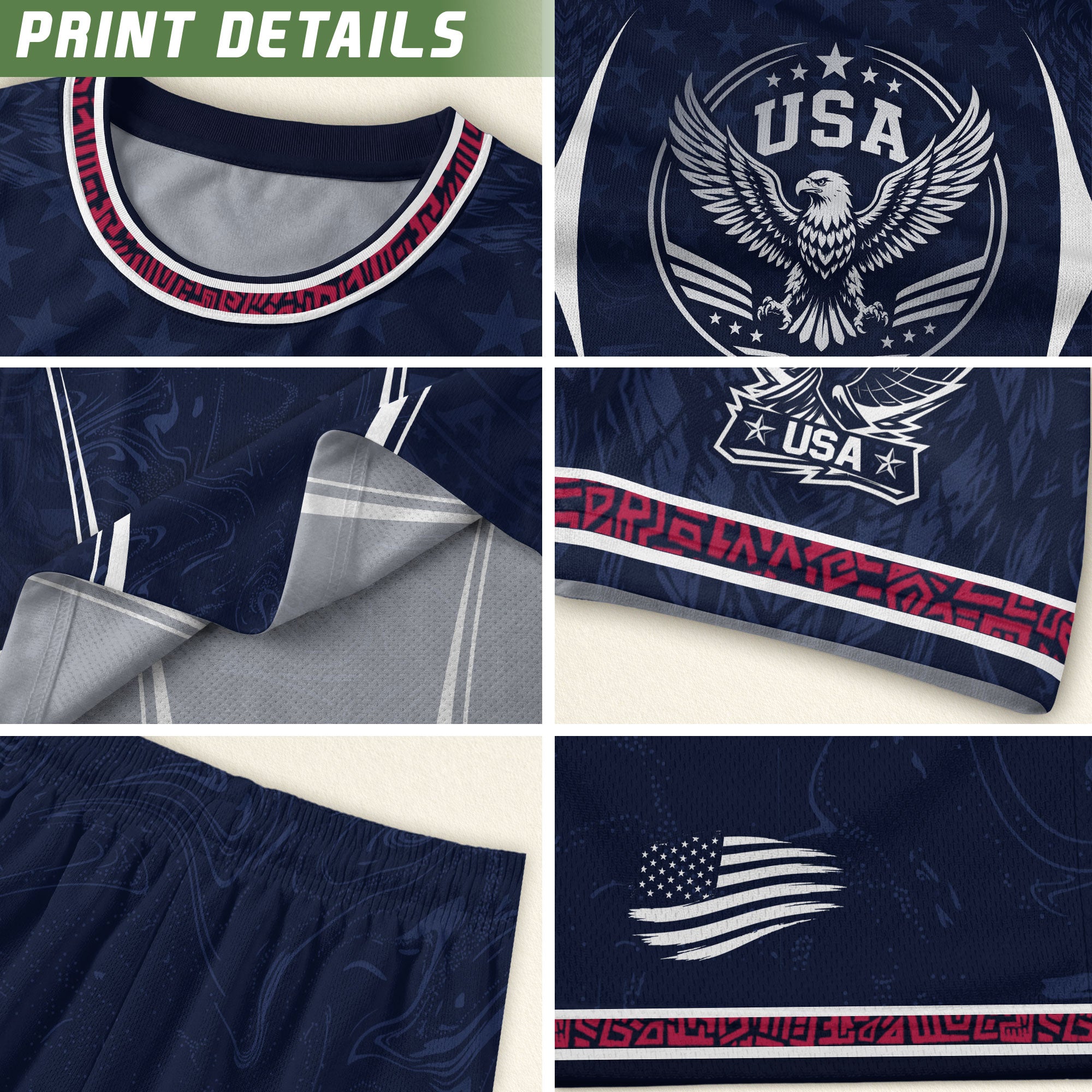 Navy Blue USA Soccer Jersey Patriotic Eagle Football Shirt American Pride Sports Fan Apparel for Men