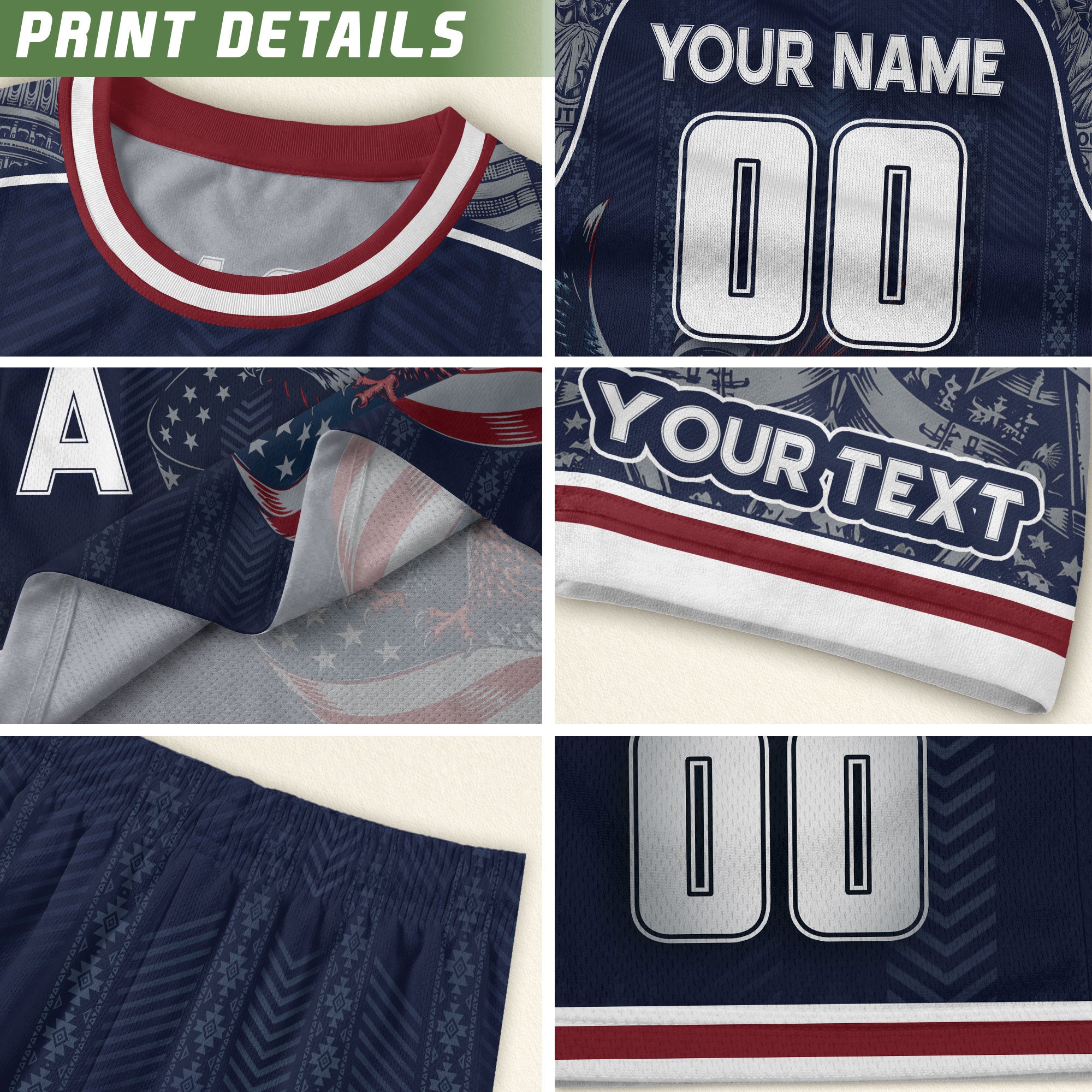 USA Eagle Soccer Jersey Style Adult Shirts Custom Name Number Personalized Top