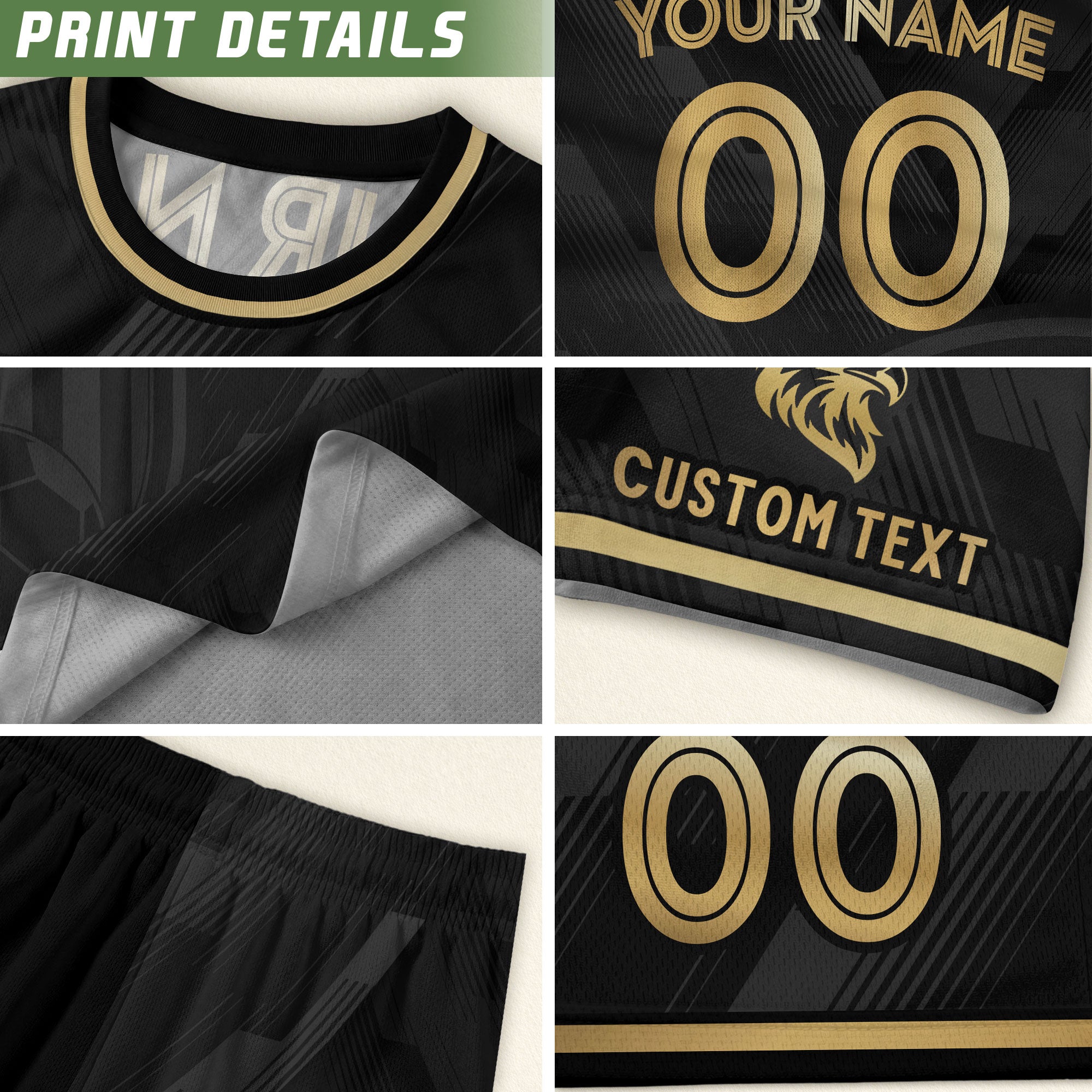Abstract Pattern Adult Soccer Jersey Style Custom Name Number Personalized Sport Top