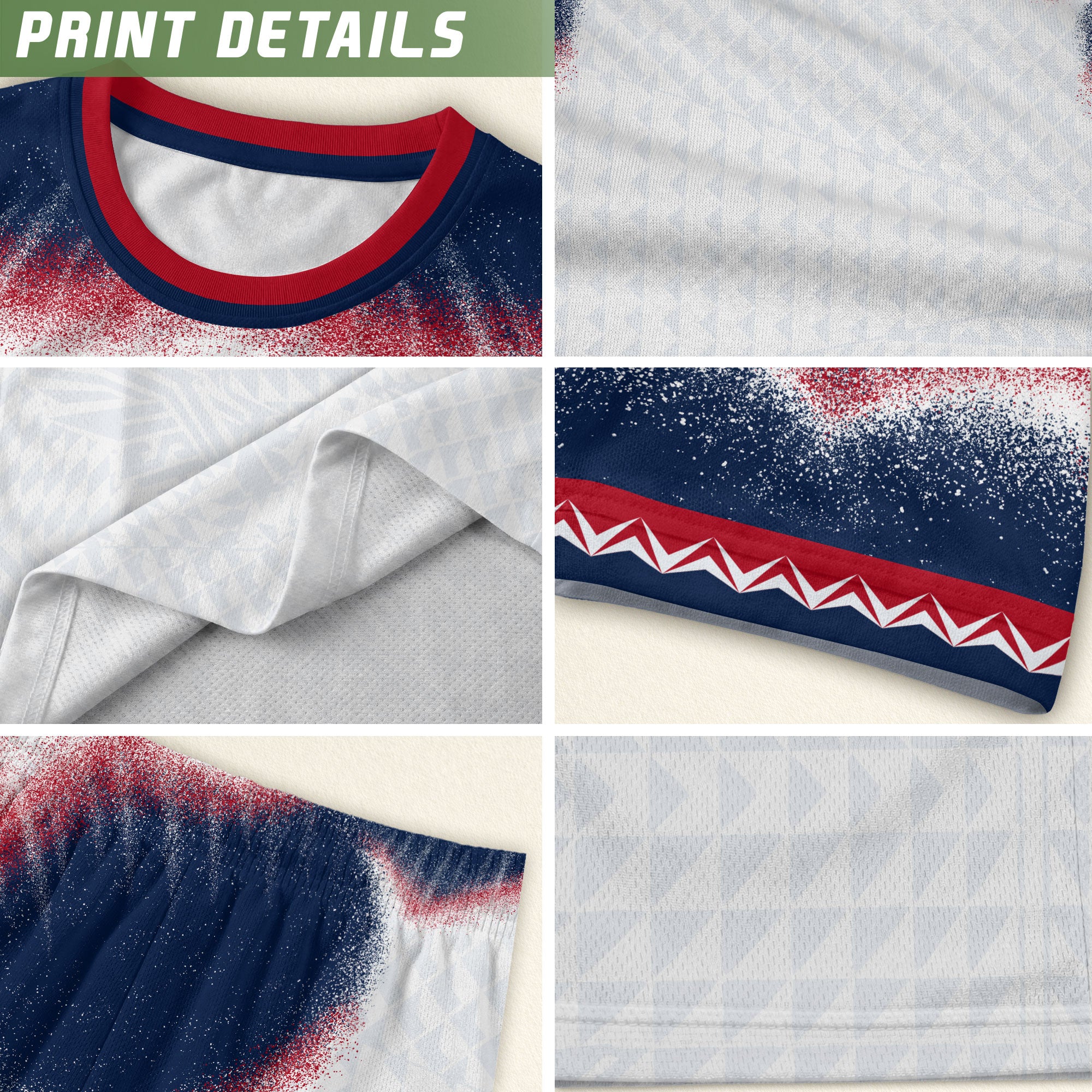 USA Soccer Jersey Men White Red Blue Star Pattern Soccer T-Shirt Sportswear Gift