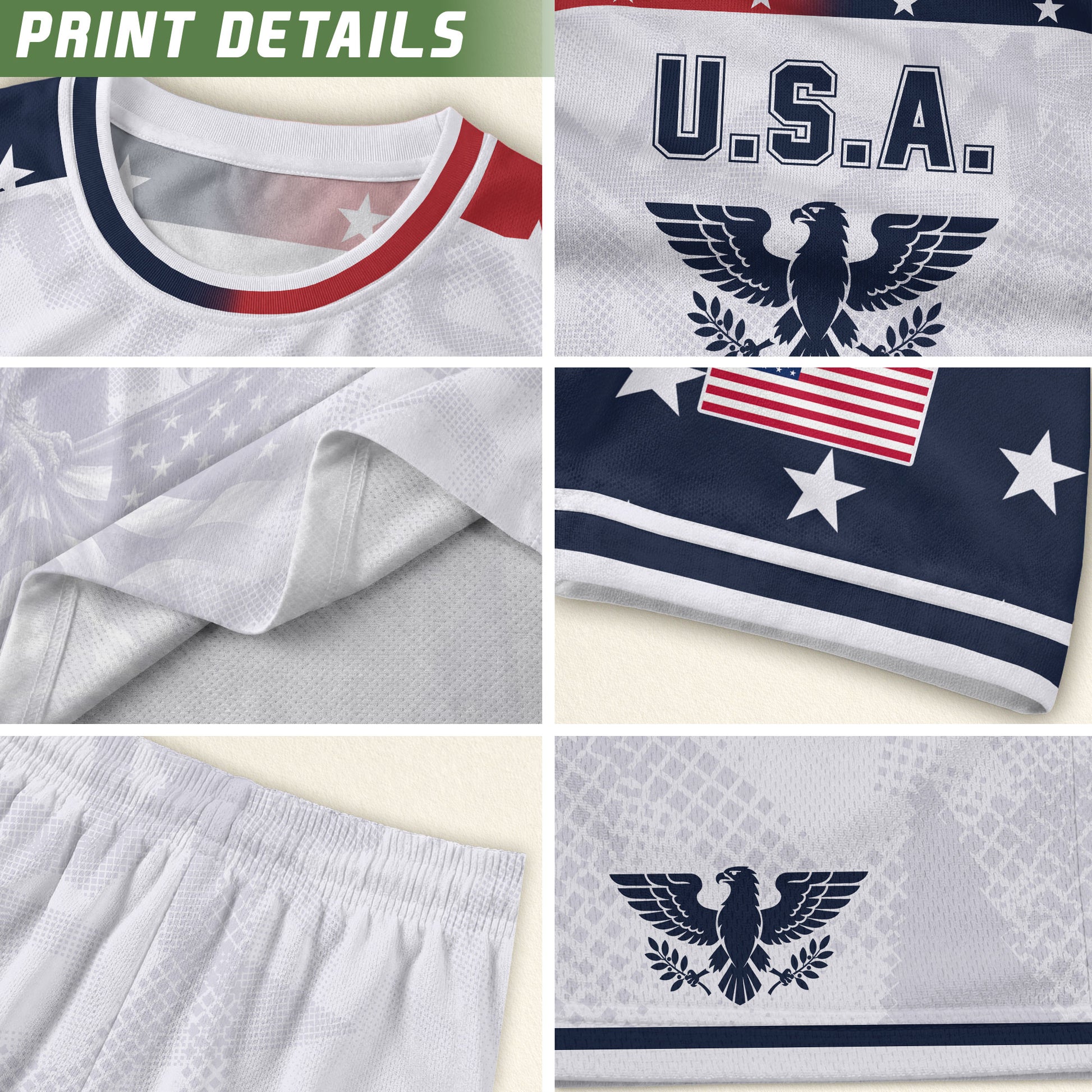 USA Soccer Jersey Adult Patriotic Eagle Shirt American National Football Team Tee - Rust Field Wear