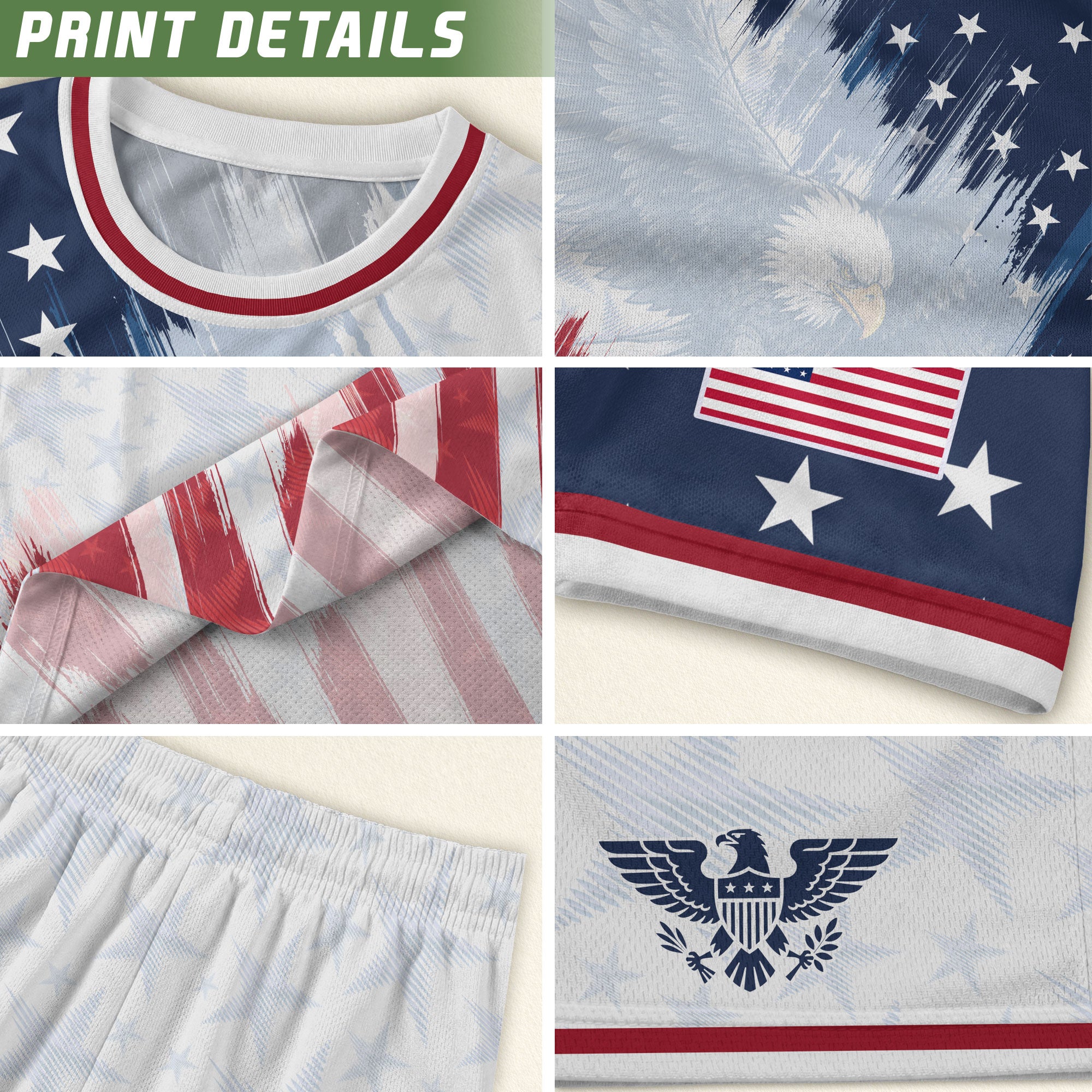 USA Soccer Jersey Adult Patriotic Eagle Athletic Shirt United States Soccer Tee