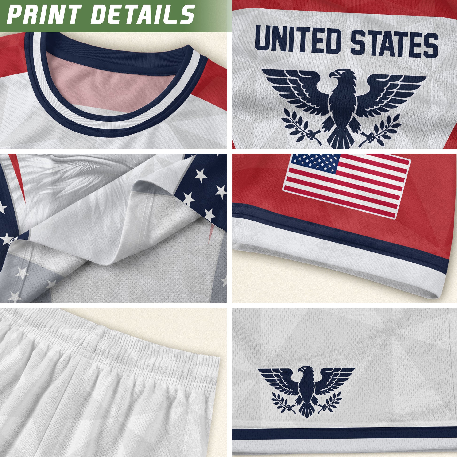 USA Soccer Jersey Adult United States Patriotic Eagle Shirt American Football Tee - Rust Field Wear