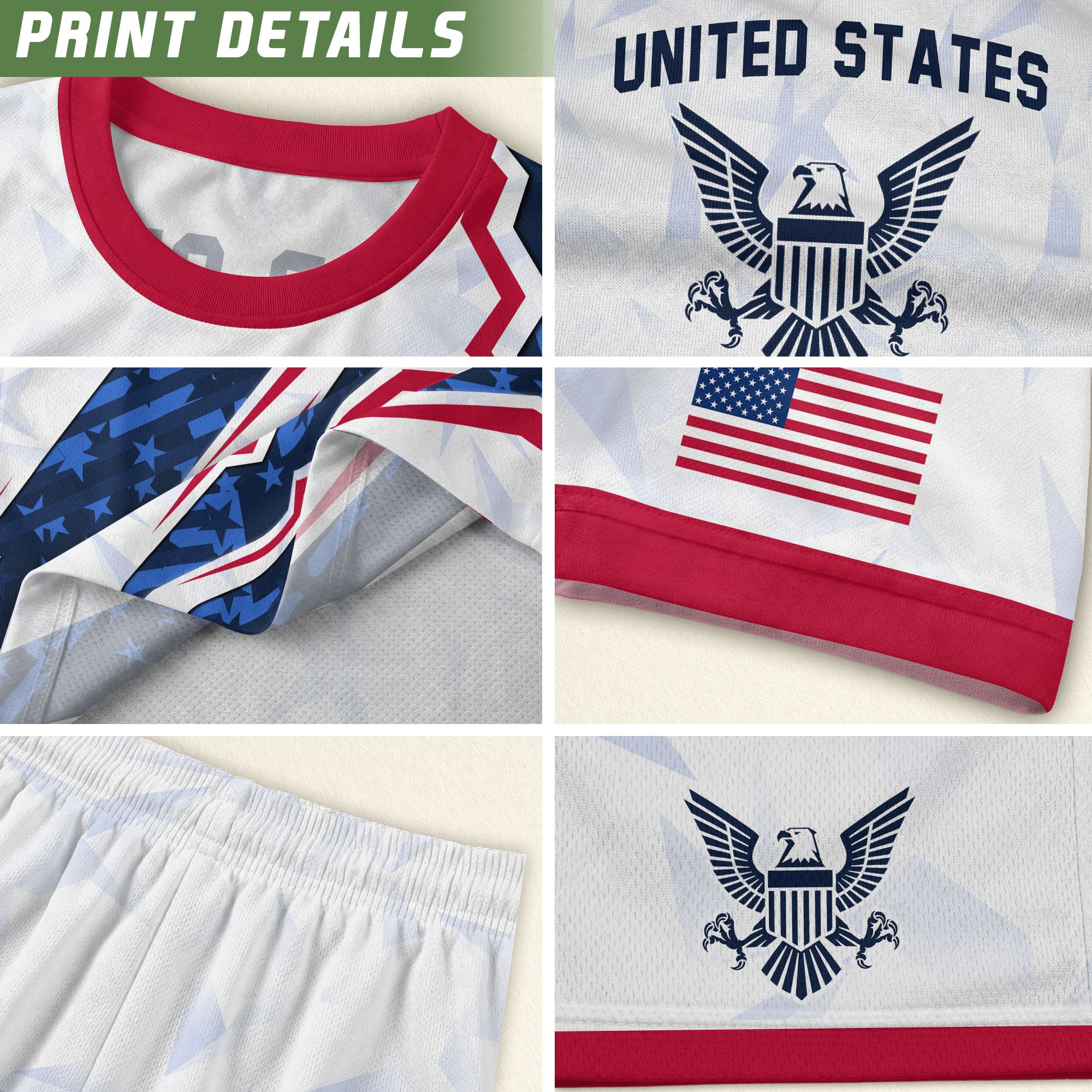 USA Eagle Soccer Jersey Adult American Pride Patriotic Soccer Fan Graphic Shirt