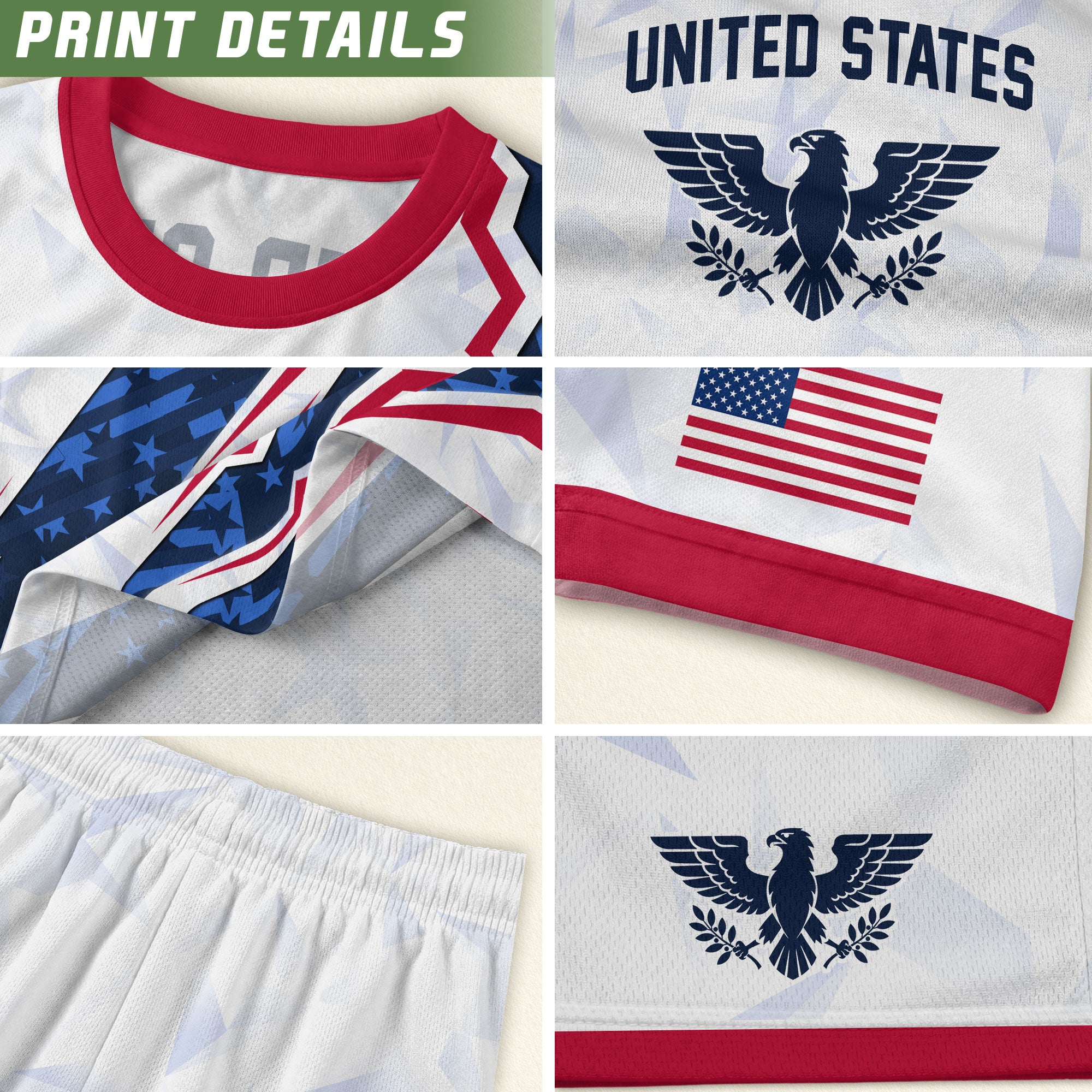USA Eagle Soccer Jersey Adult American Pride Patriotic Soccer Fan Graphic Shirt