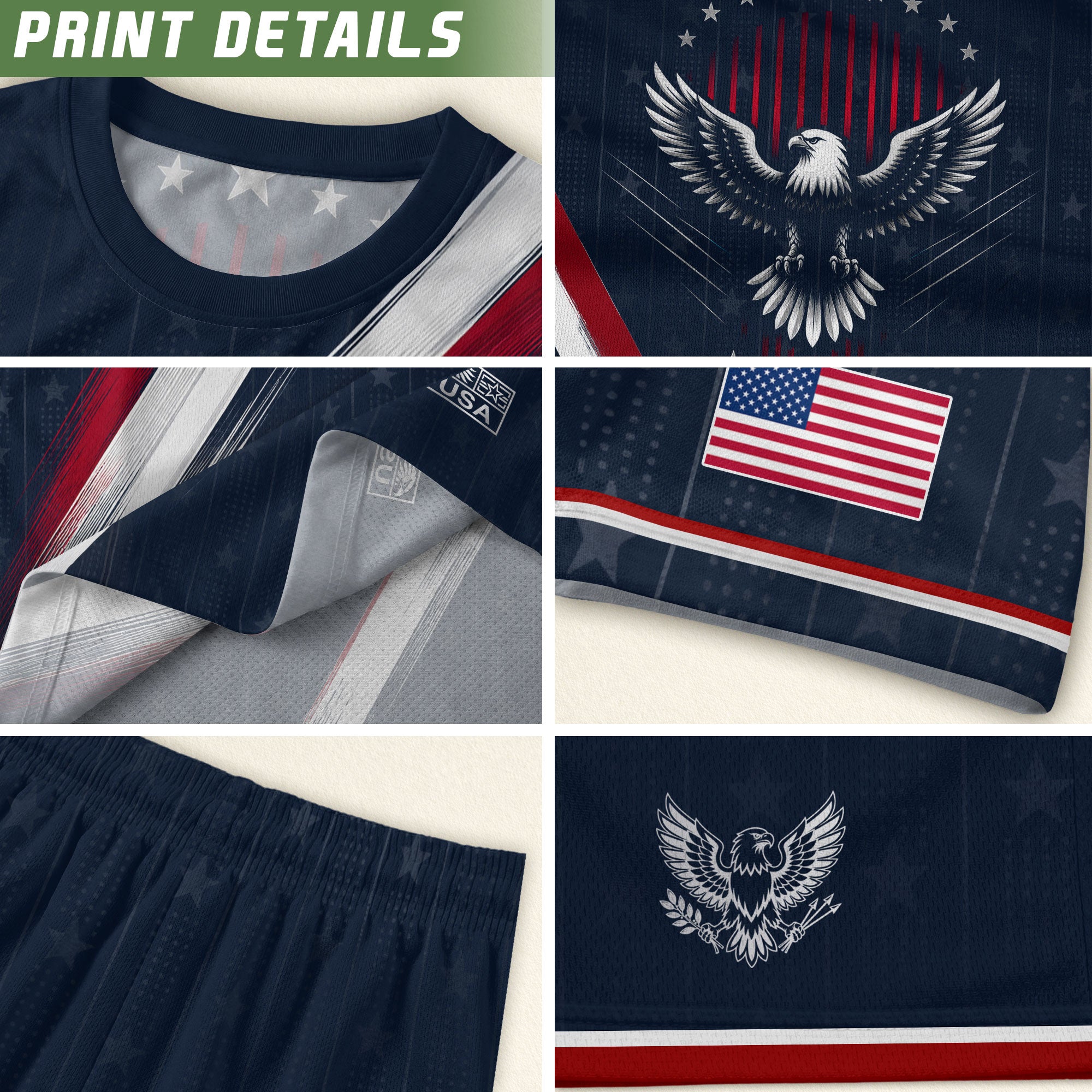 USA Soccer Jersey Adult Navy Patriotic Diagonal Sash Shirt United States Football Tee