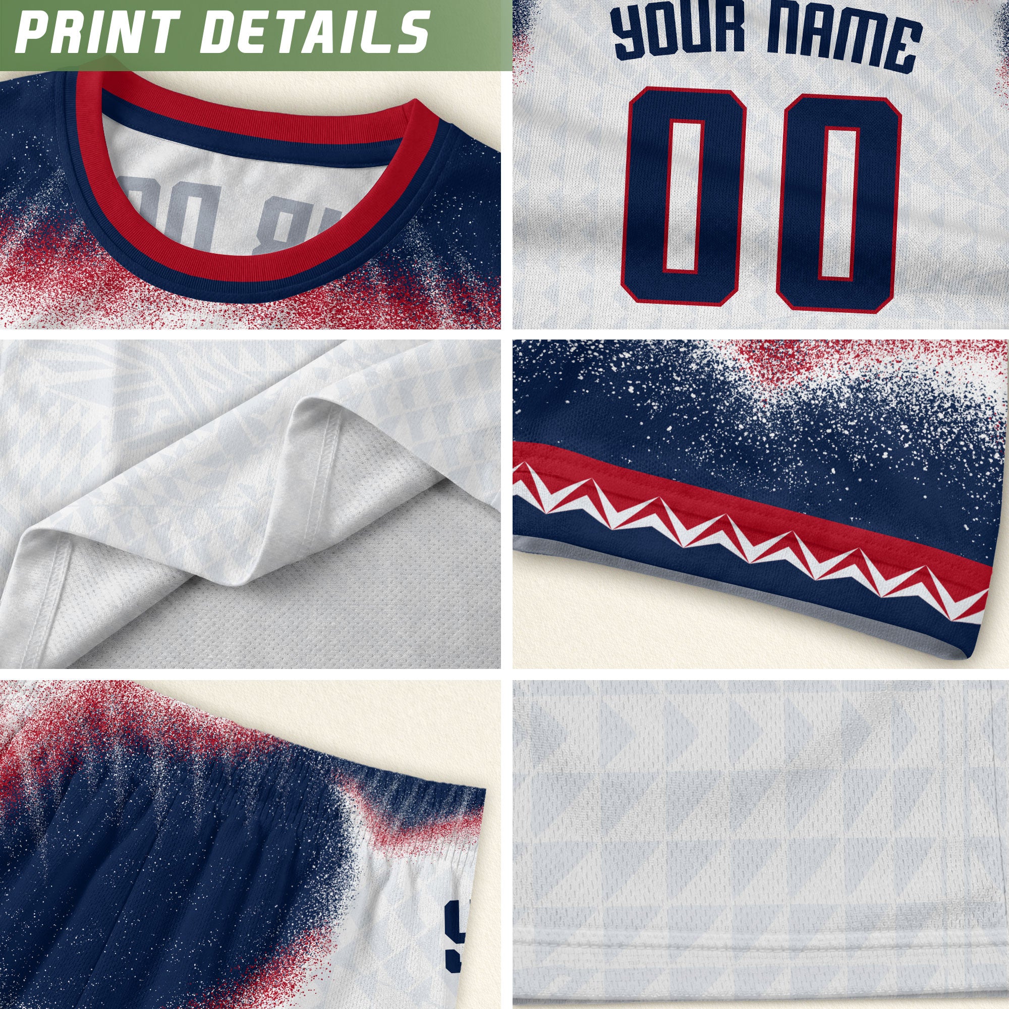 Custom USA Adult Soccer Jersey Personalized Football Shirt with Name and Number