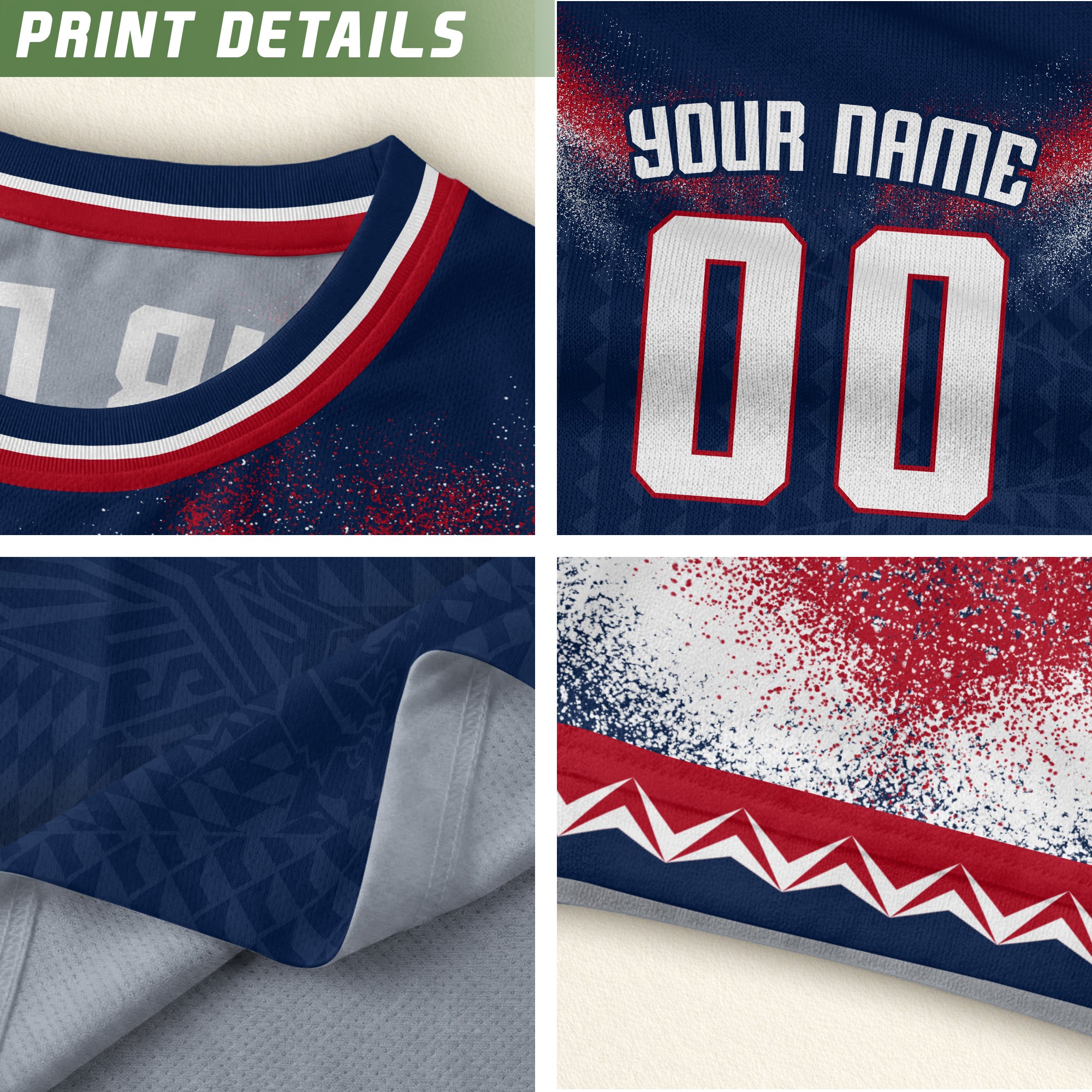 USA Patriotic Soccer Jersey Custom Name Number Adult Football Shirt Blue - Rust Field Wear