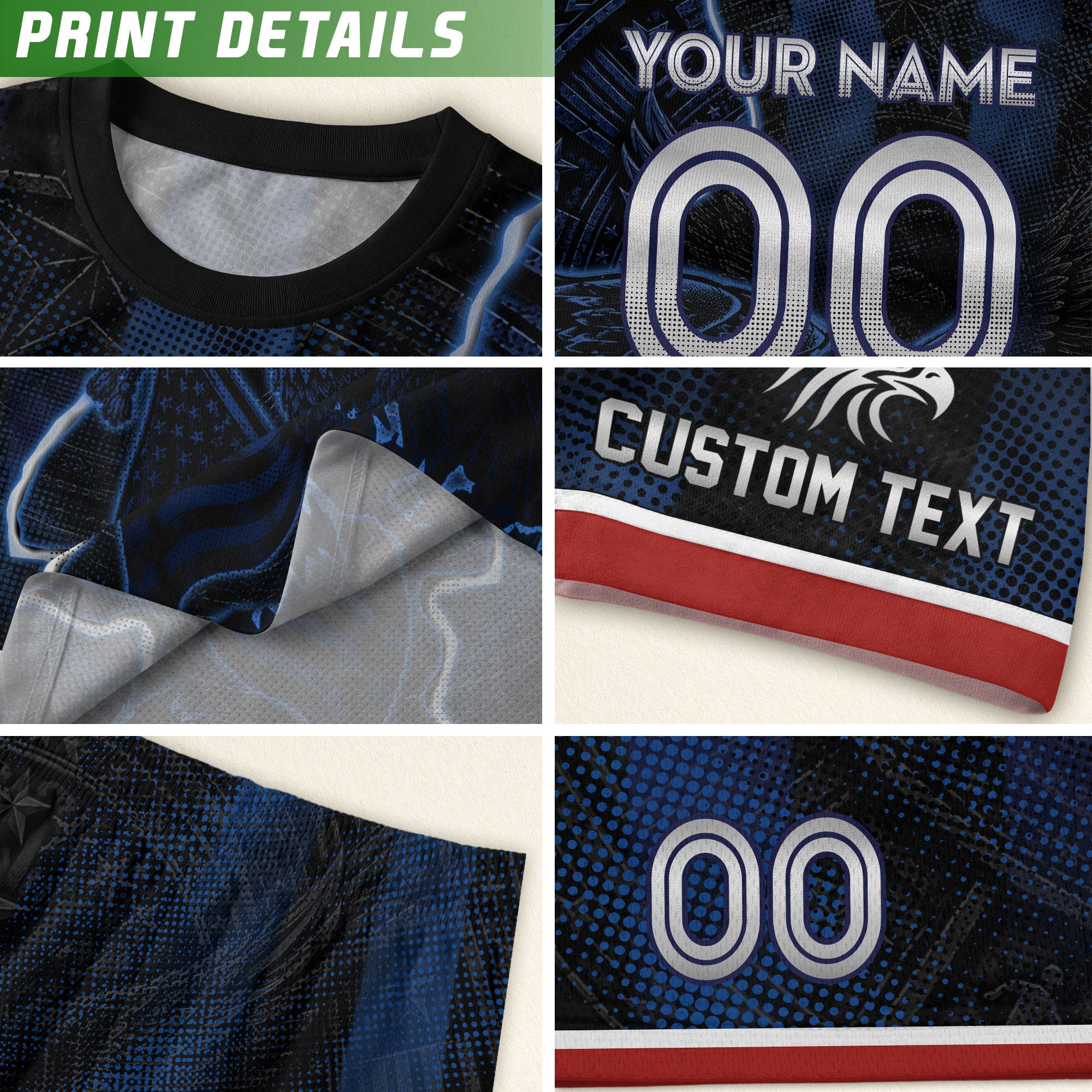 Custom Kids USA Soccer Jersey Navy Personalized Youth Patriotic Football Shirt