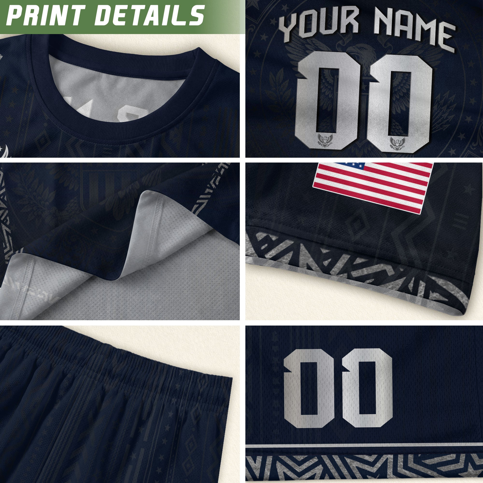 Custom Adult USA Soccer Jersey - Personalized Name & Number Patriotic Sports Team Shirt