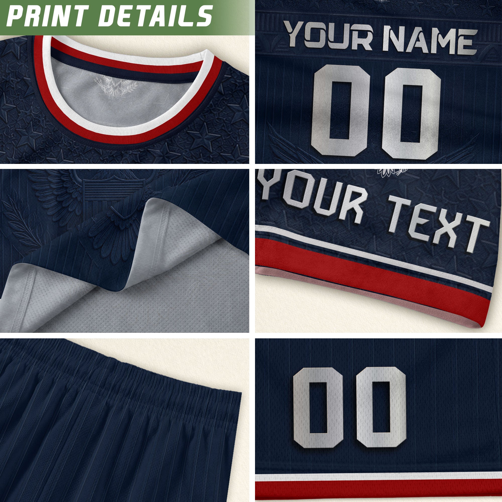 Adult Custom USA Soccer Jersey Personalize Name Number Patriotic Graphic Team Shirt