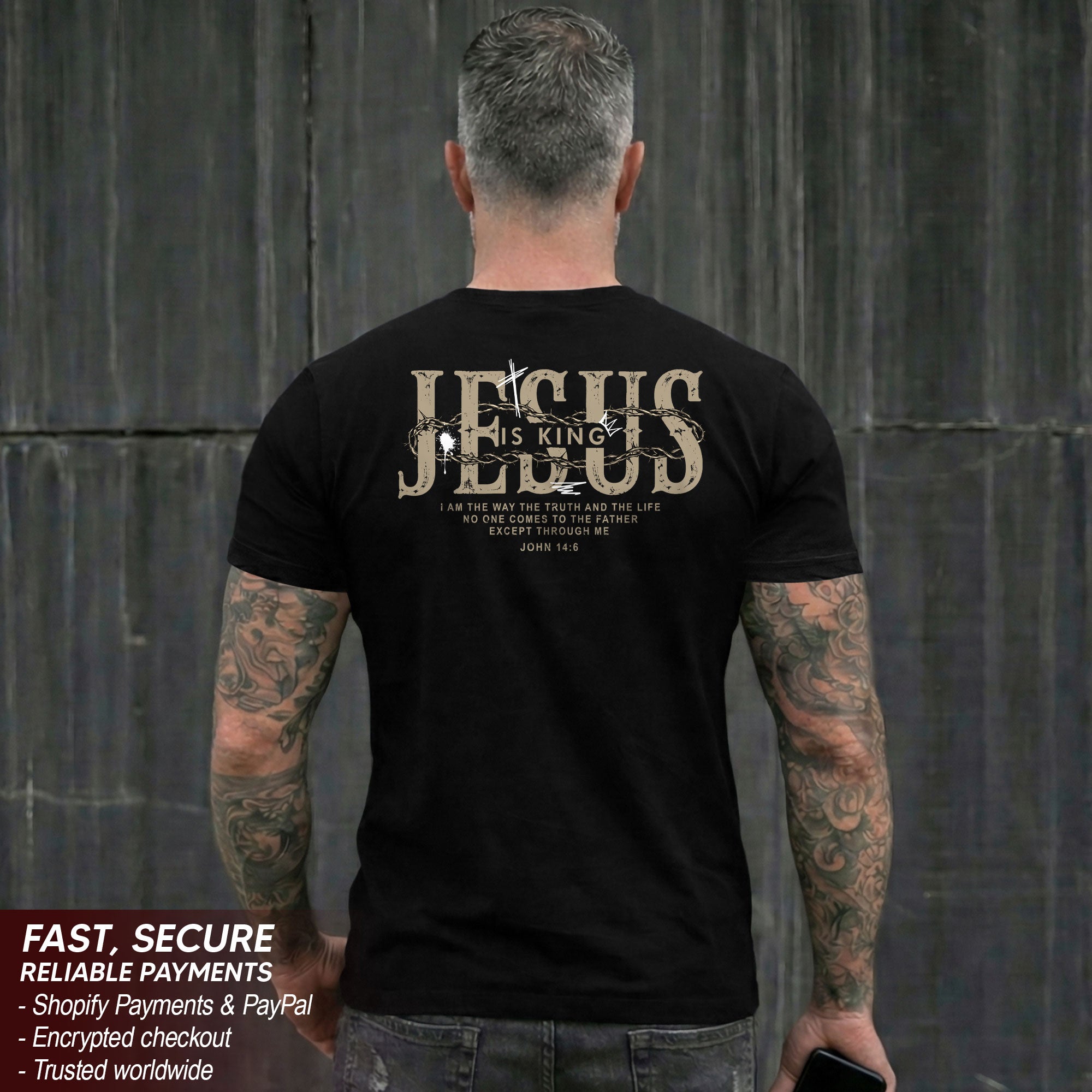 Jesus Is King T Shirt Christian John 14 6 Bible Verse Cross Vintage Religious Tee - Rust Field Wear
