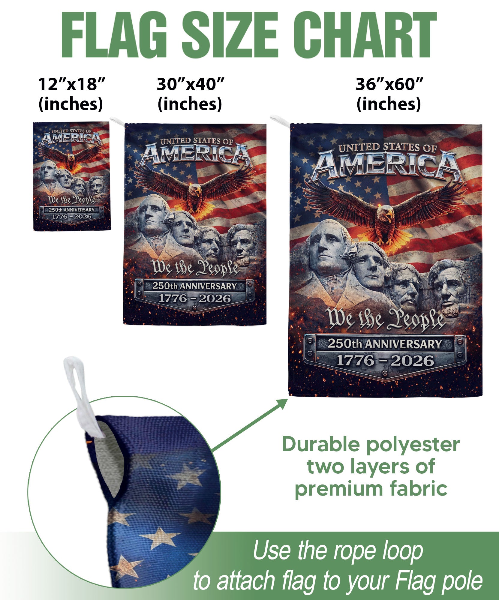 American Flag 250 Year Anniversary Garden Flag 1776-2026 – USA 250th Anniversary Patriotic Outdoor Yard Decor - Rust Field Wear