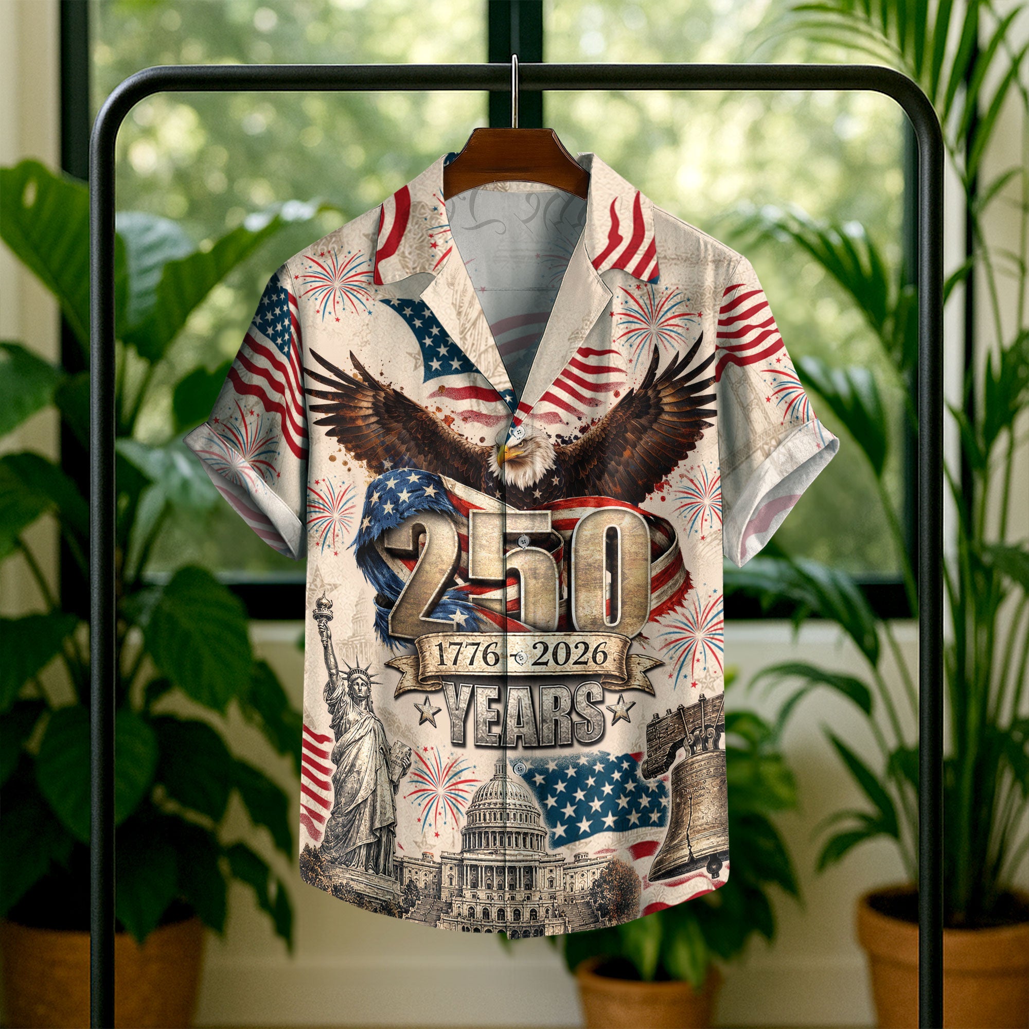 250 Years of America 1776–2026 Hawaiian Shirt – Patriotic Eagle Edition