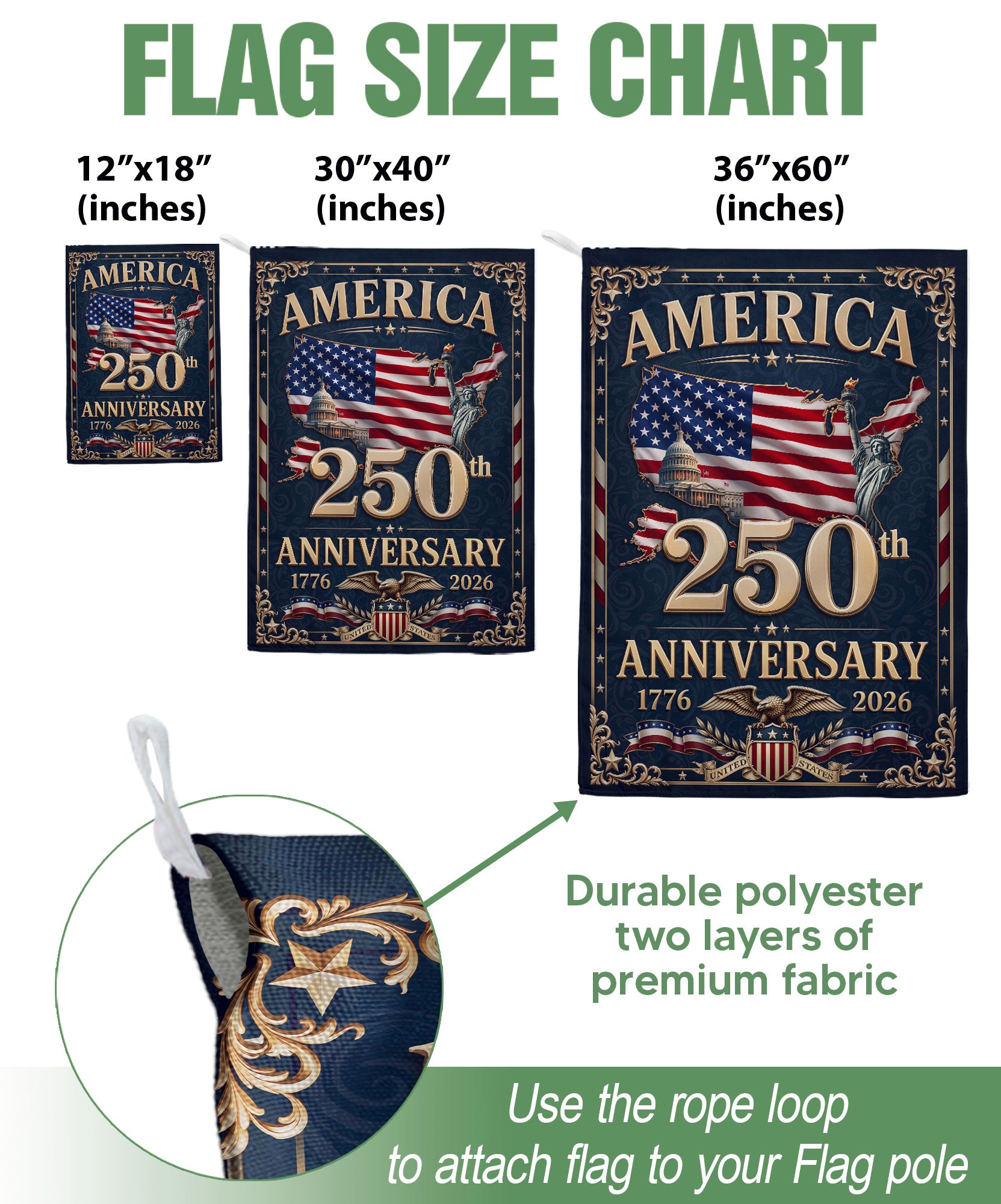 America 250th Anniversary House Flag - USA Map & Patriotic Icons Commemorative Banner