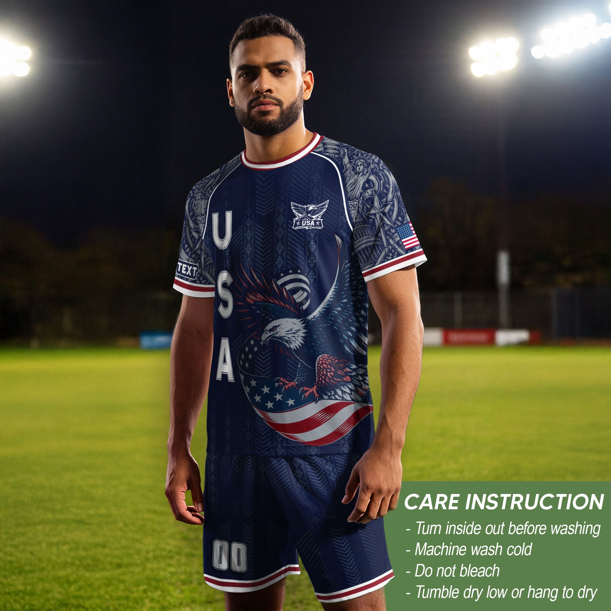 USA Eagle Soccer Jersey Style Adult Shirts Custom Name Number Personalized Top