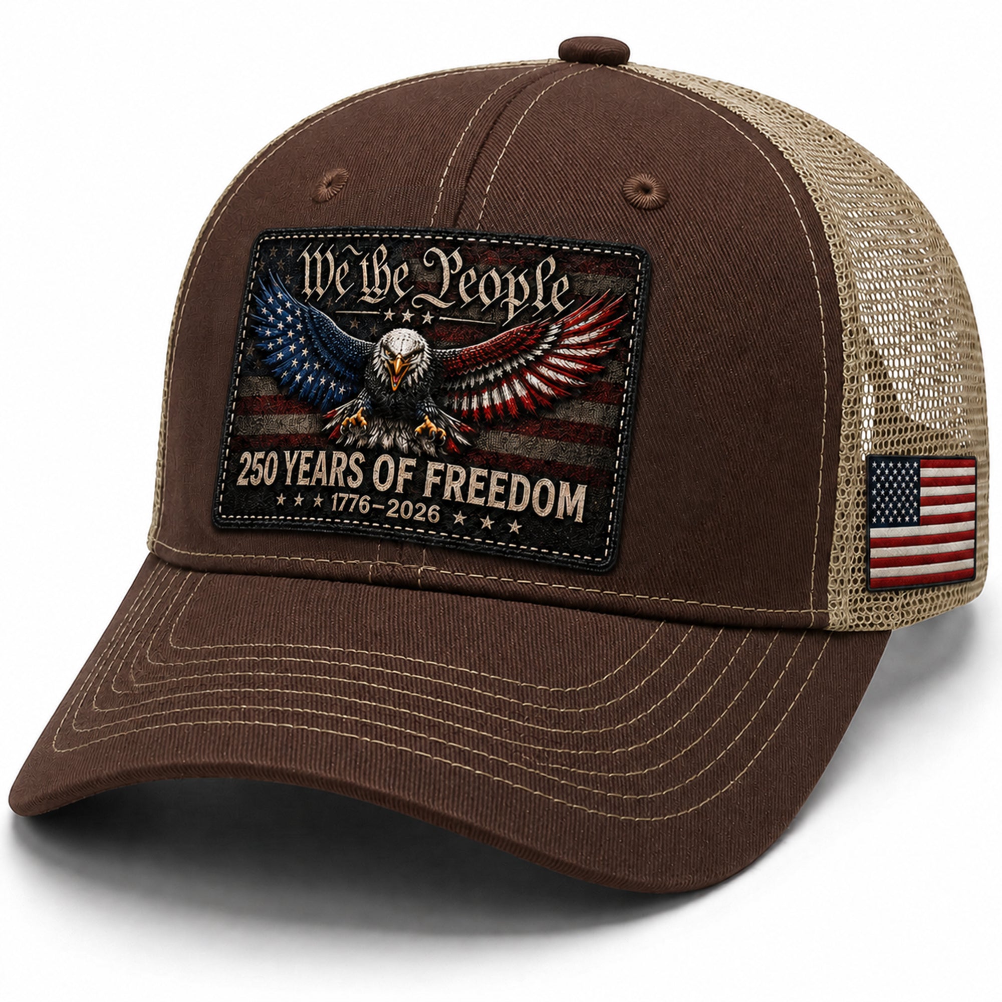 We The People 250 Years Of Freedom Hat - US Patriotic 1776-2026 American Flag Cap