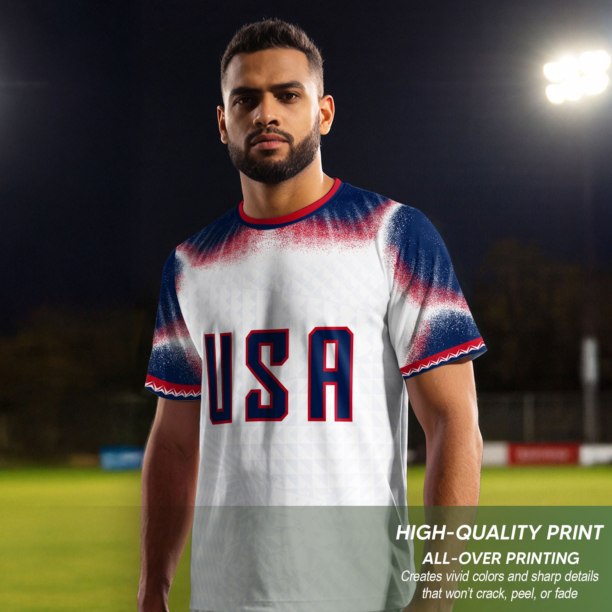 Custom USA Adult Soccer Jersey Personalized Football Shirt with Name and Number - Rust Field Wear