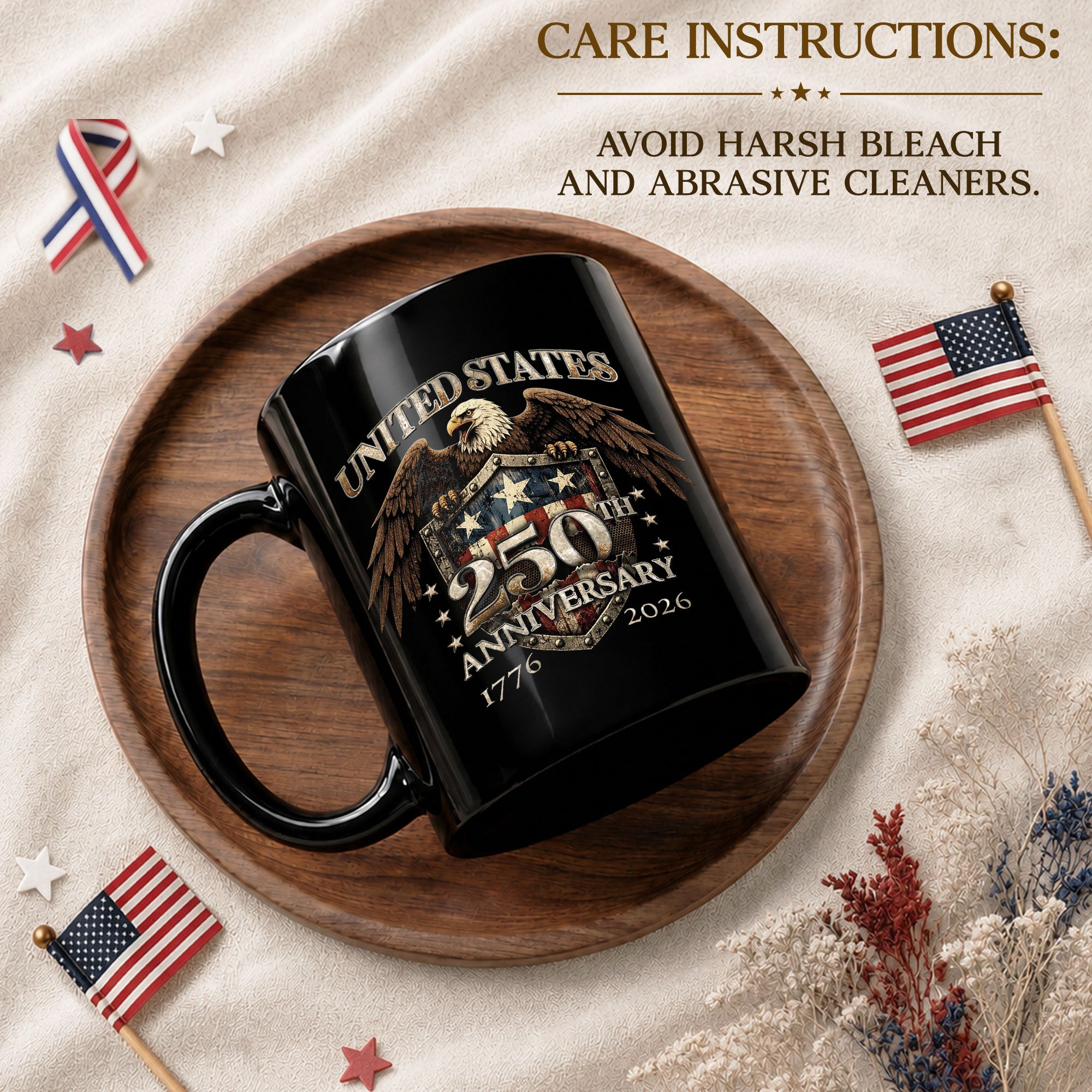 USA 250th Milestone Mug - 1776-2026 Patriotic Eagle Shield Heritage Keepsake Vessel