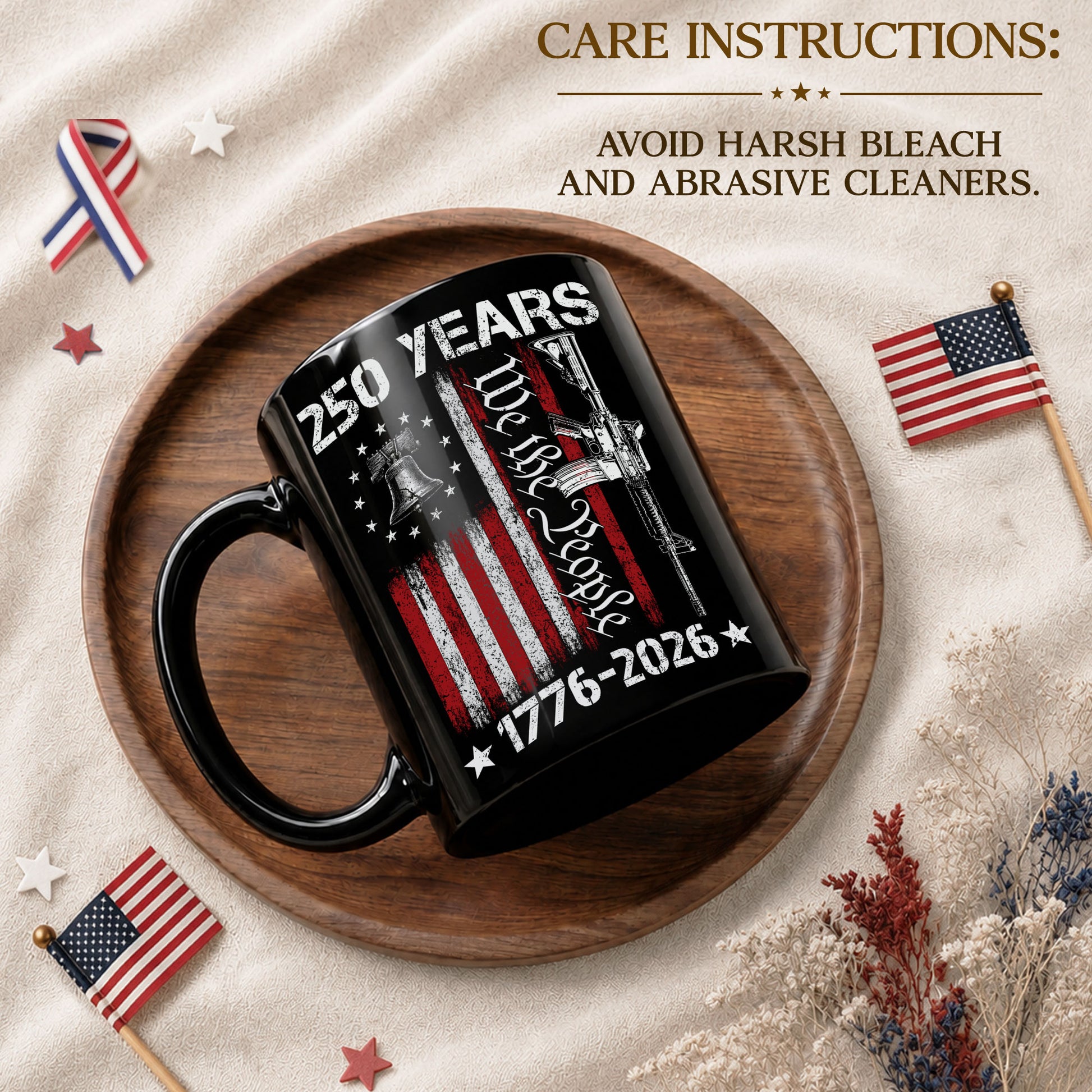 250 Years 1776 2026 Mug We The People Patriotic American Ceramic Cup Gift - Rust Field Wear