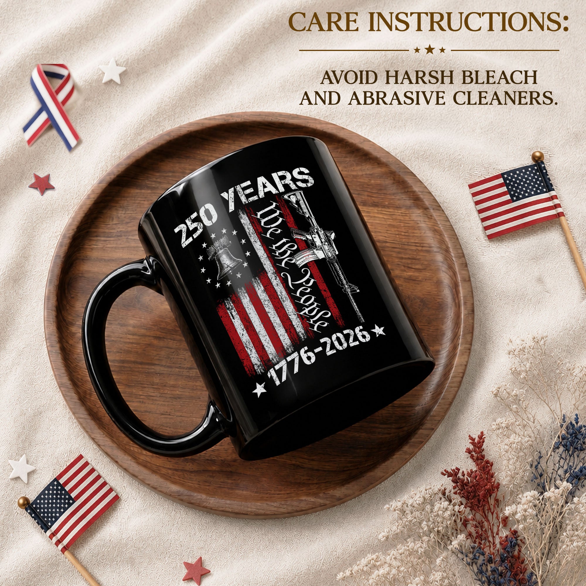 250 Years 1776 2026 Mug We The People Patriotic American Ceramic Cup Gift