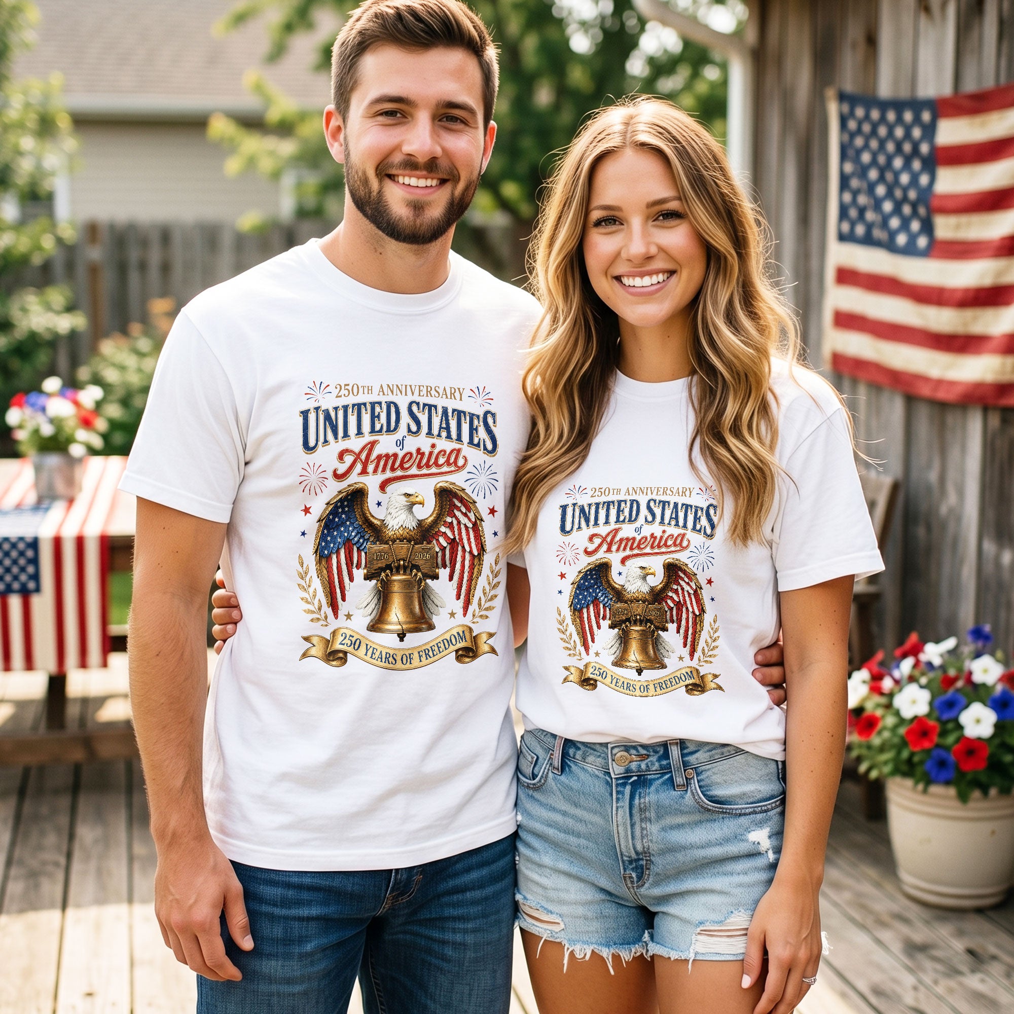 United States of America Shirt Liberty Bell Eagle 250th Anniversary Vintage Tee 1776 2026