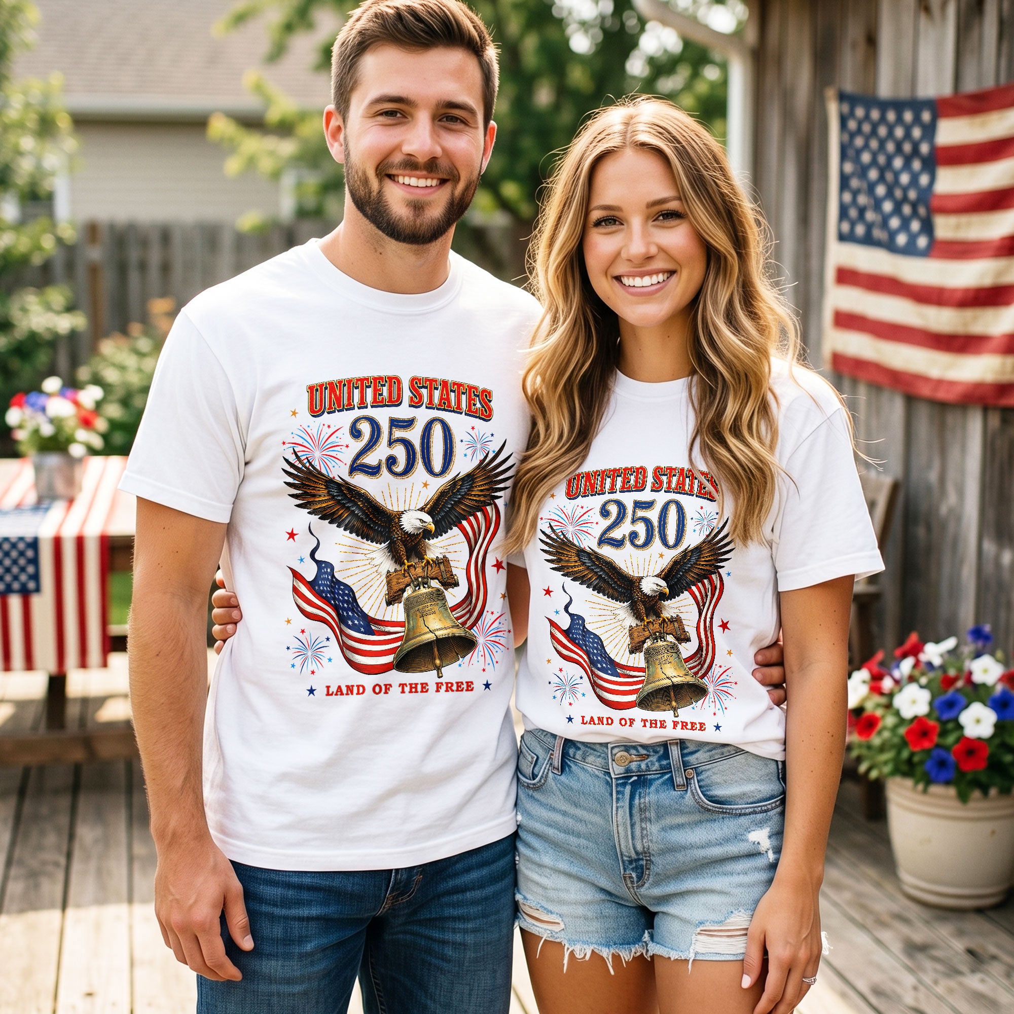 United States Eagle Shirt Liberty Bell 250 Years Celebration Comfort Vintage T-Shirt - Rust Field Wear
