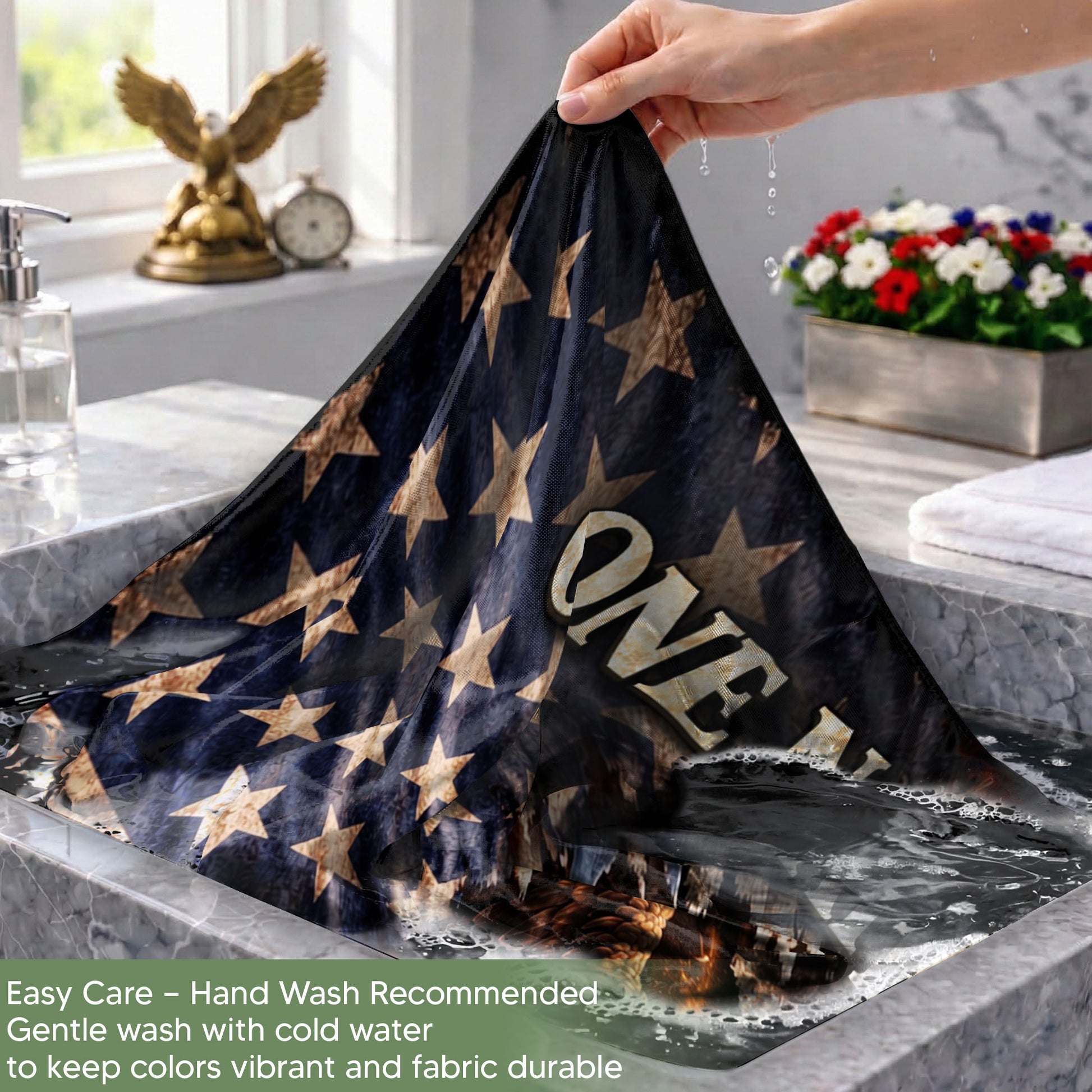 One Nation Under God 250th Anniversary Flag (1776–2026) – Bald Eagle and Cross Patriotic Christian Banner - Rust Field Wear