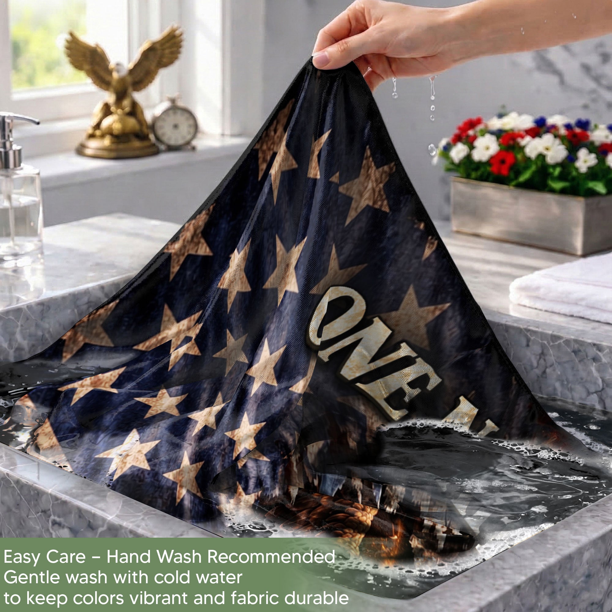 One Nation Under God 250th Anniversary Flag (1776–2026) – Bald Eagle and Cross Patriotic Christian Banner - Rust Field Wear