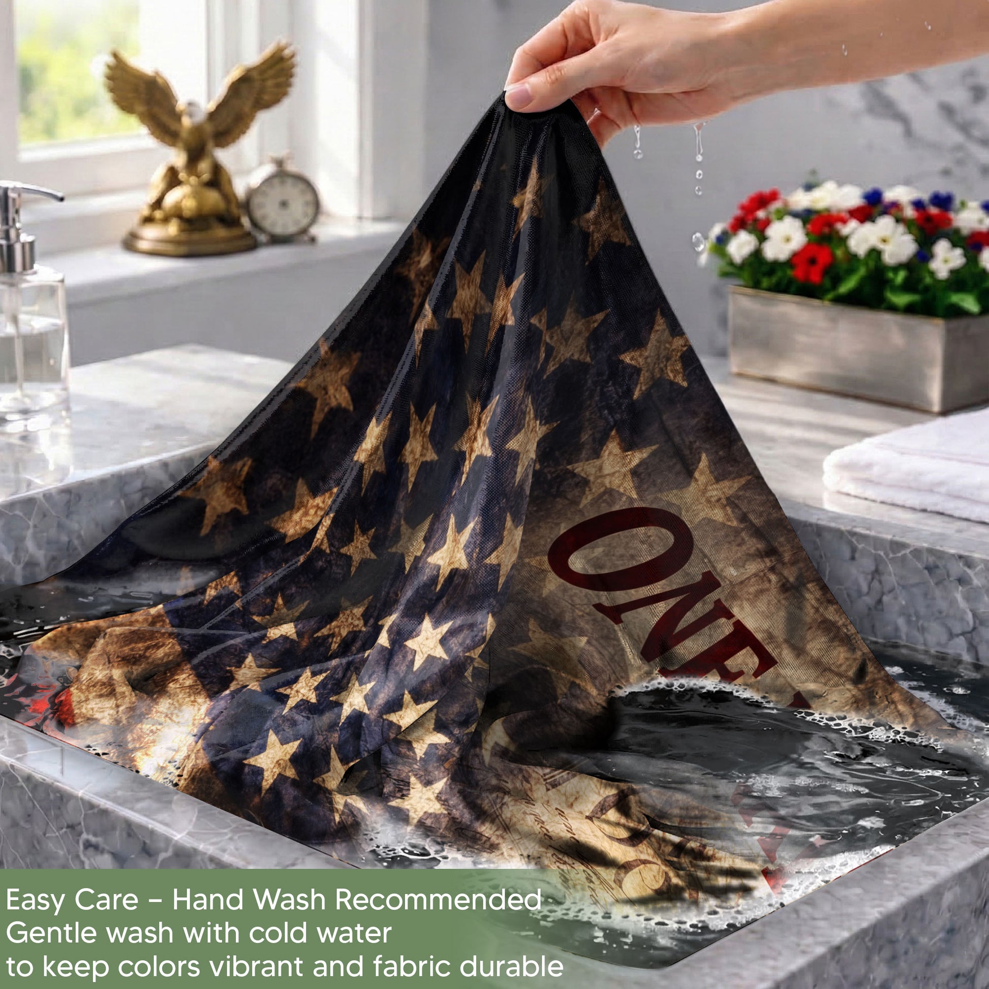 One Nation Under God 250th Anniversary Flag (1776–2026) – Holy Bible and We the People Patriotic Christian Banner - Rust Field Wear