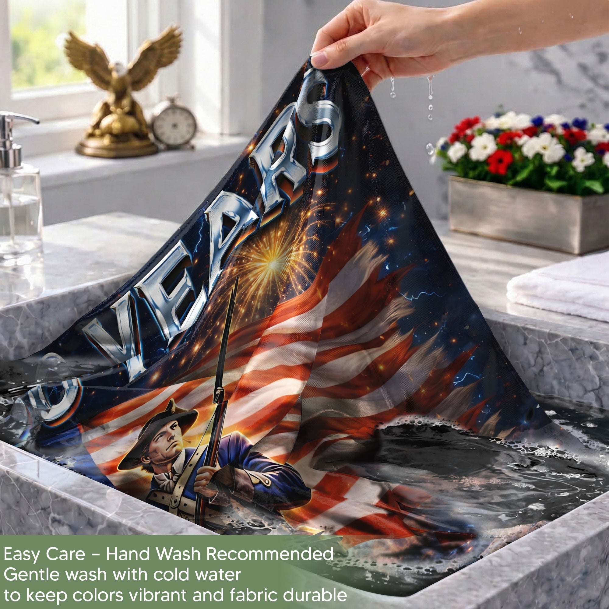 250 Years United States Garden Flag Patriotic Soldier 1776 2026 Land of the Free