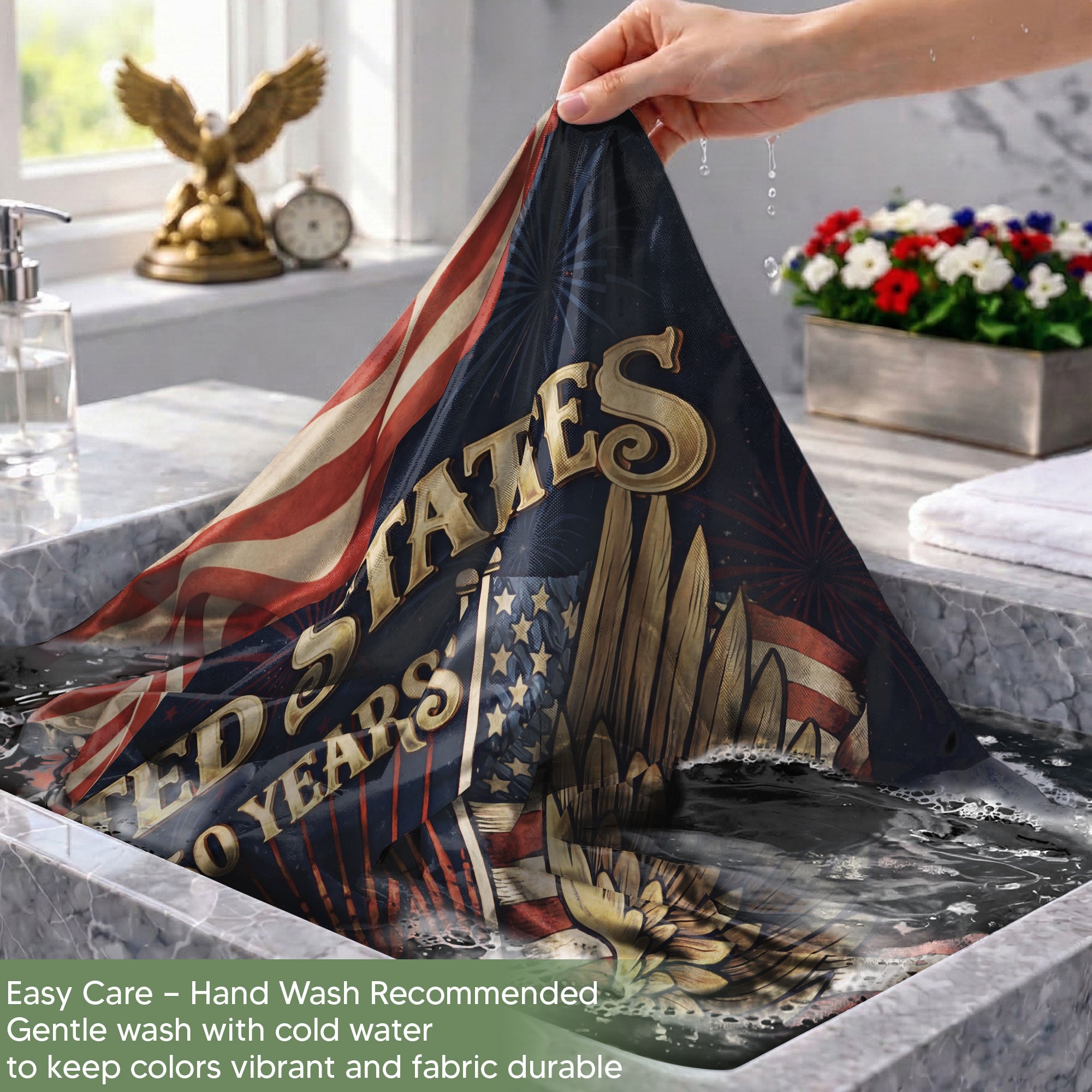 United States 250 Years Patriotic Garden Flag Custom Family Name Eagle Outdoor Decor