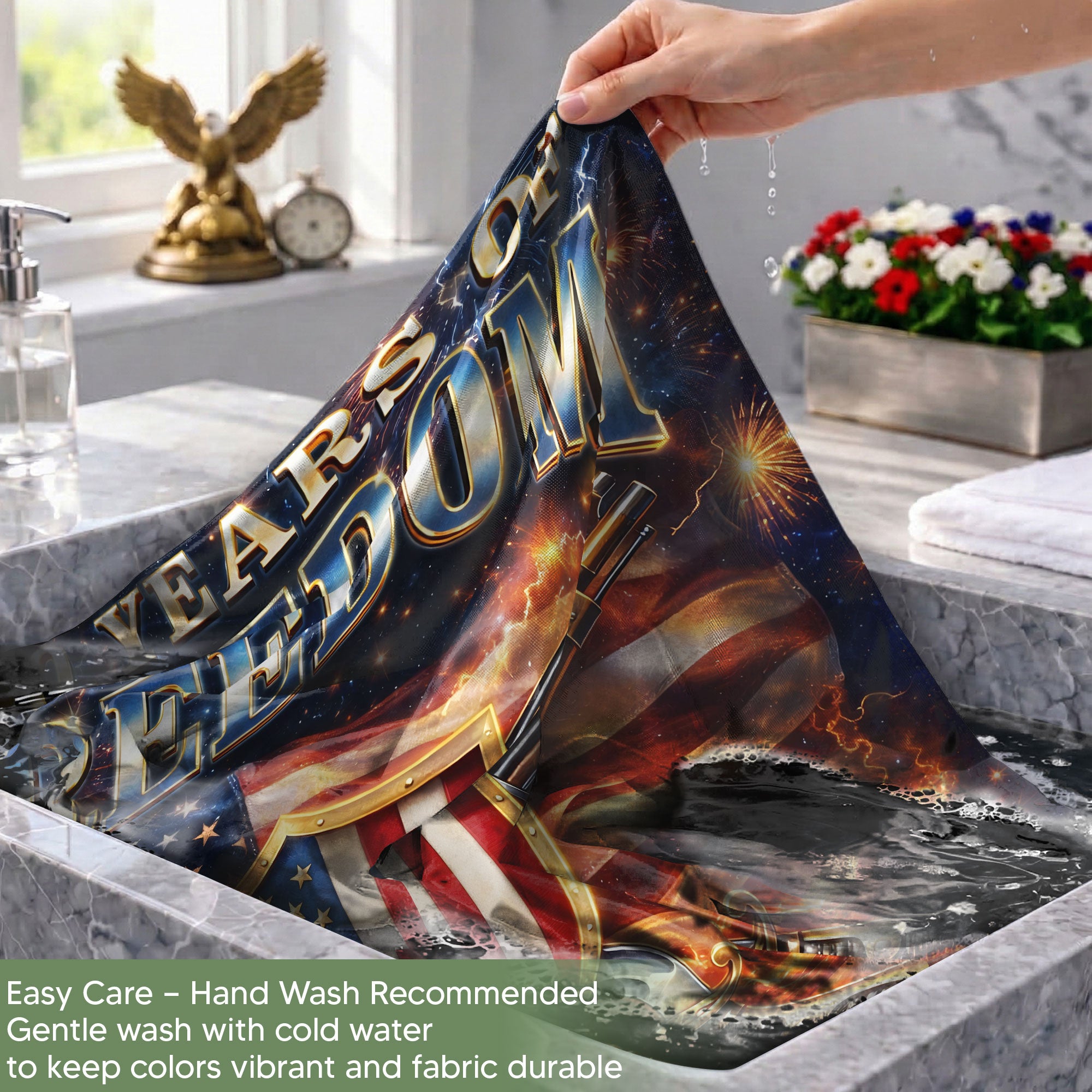 Custom Family Name Garden Flag 250 Years of Freedom 1776–2026 Patriotic Decor